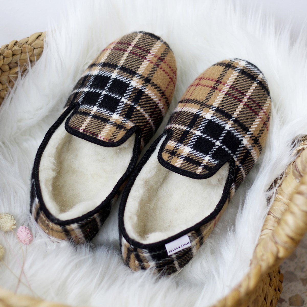 Fabric Charentaise slippers JULES & JENN Beige