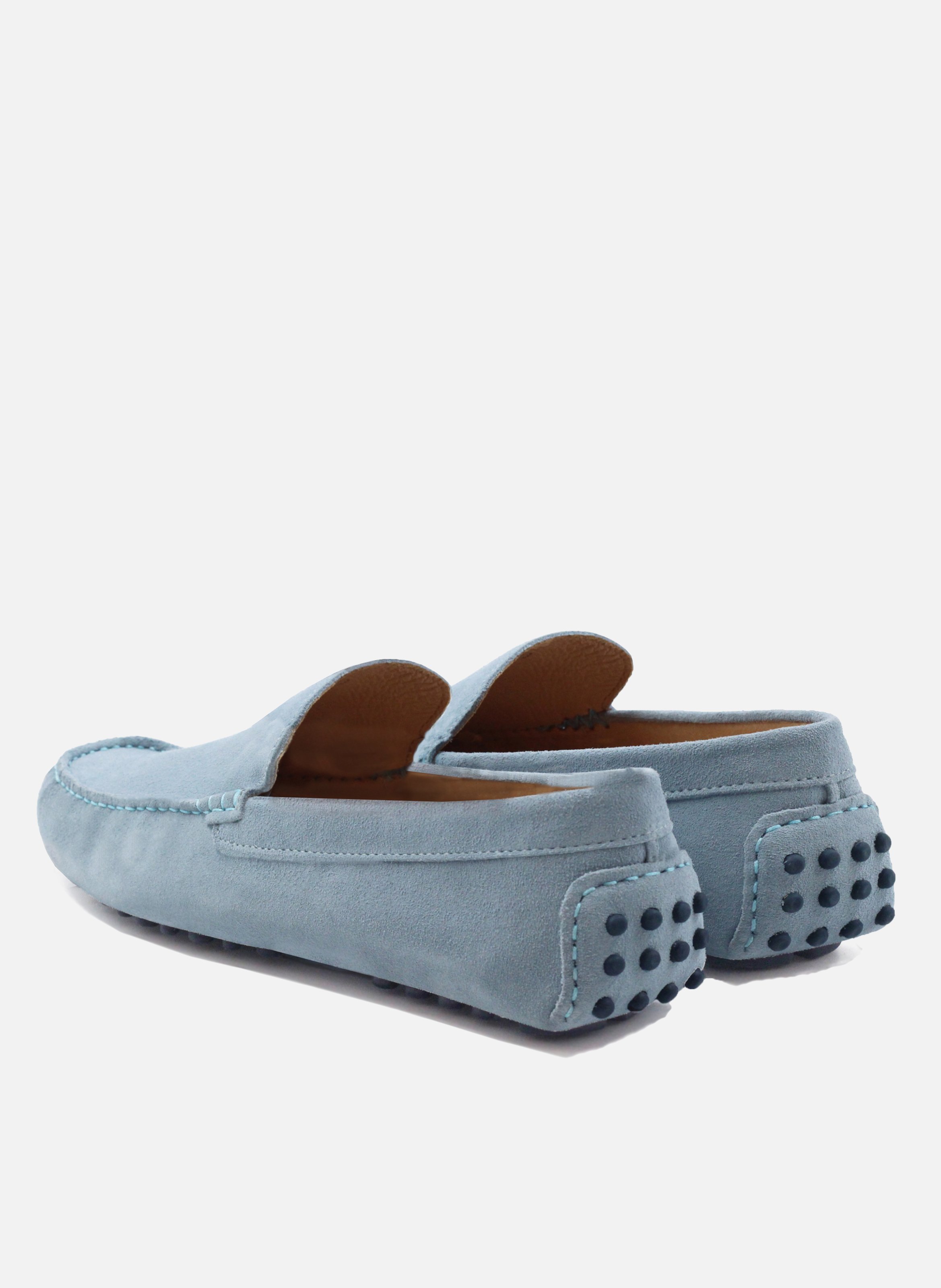 Suede leather pin loafers JULES & JENN Blue