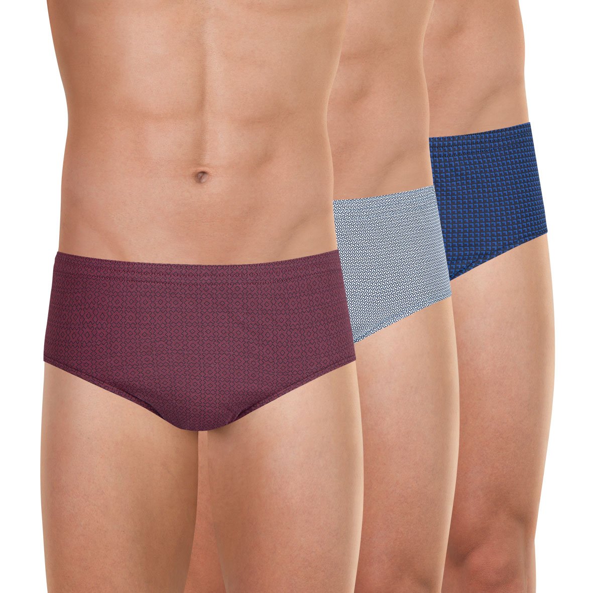 Pack of 3 high-waisted closed men's fancy briefs by Eminence EMINENCE Blue