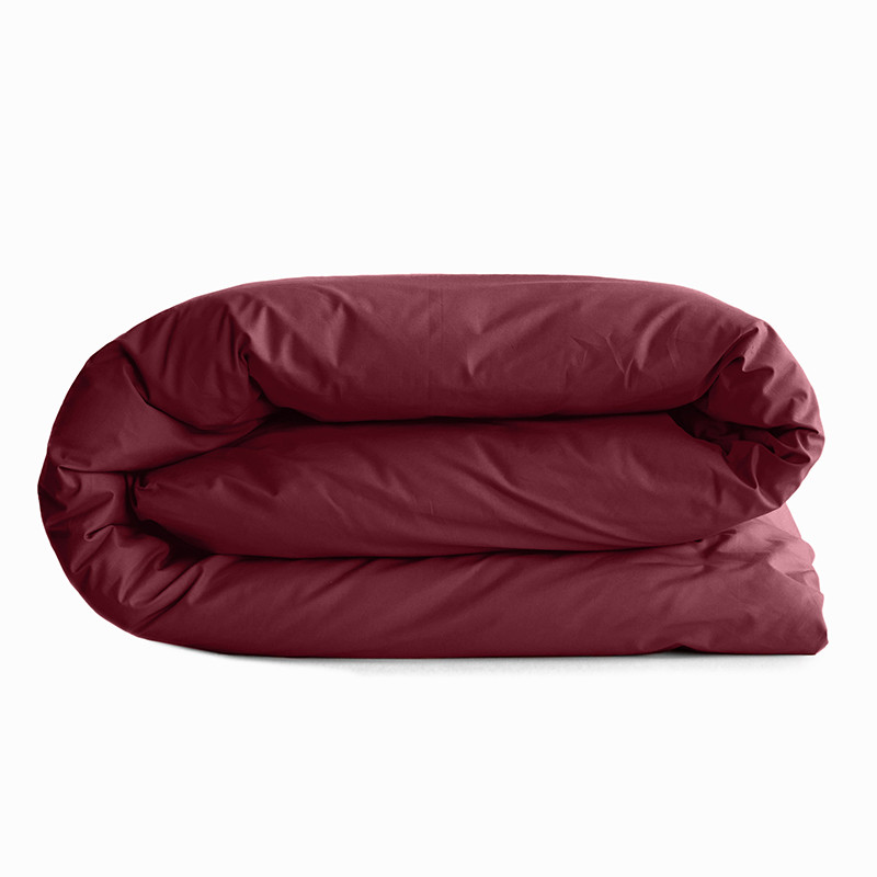 Housse de couette 240 x 220 cm "prémium" pour lit 2 places COTON PUR Rouge