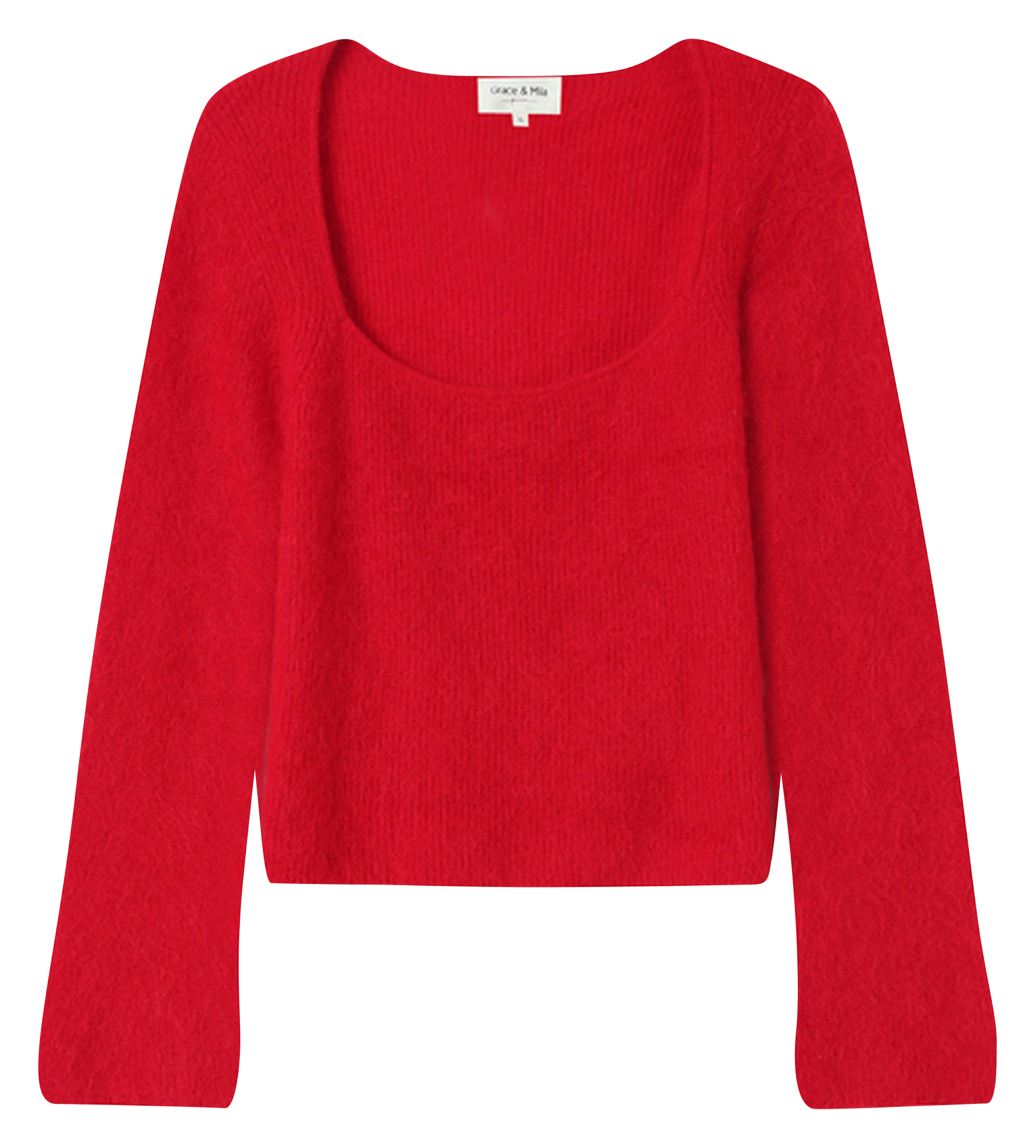 Pull col rond GRACE ET MILA Rouge