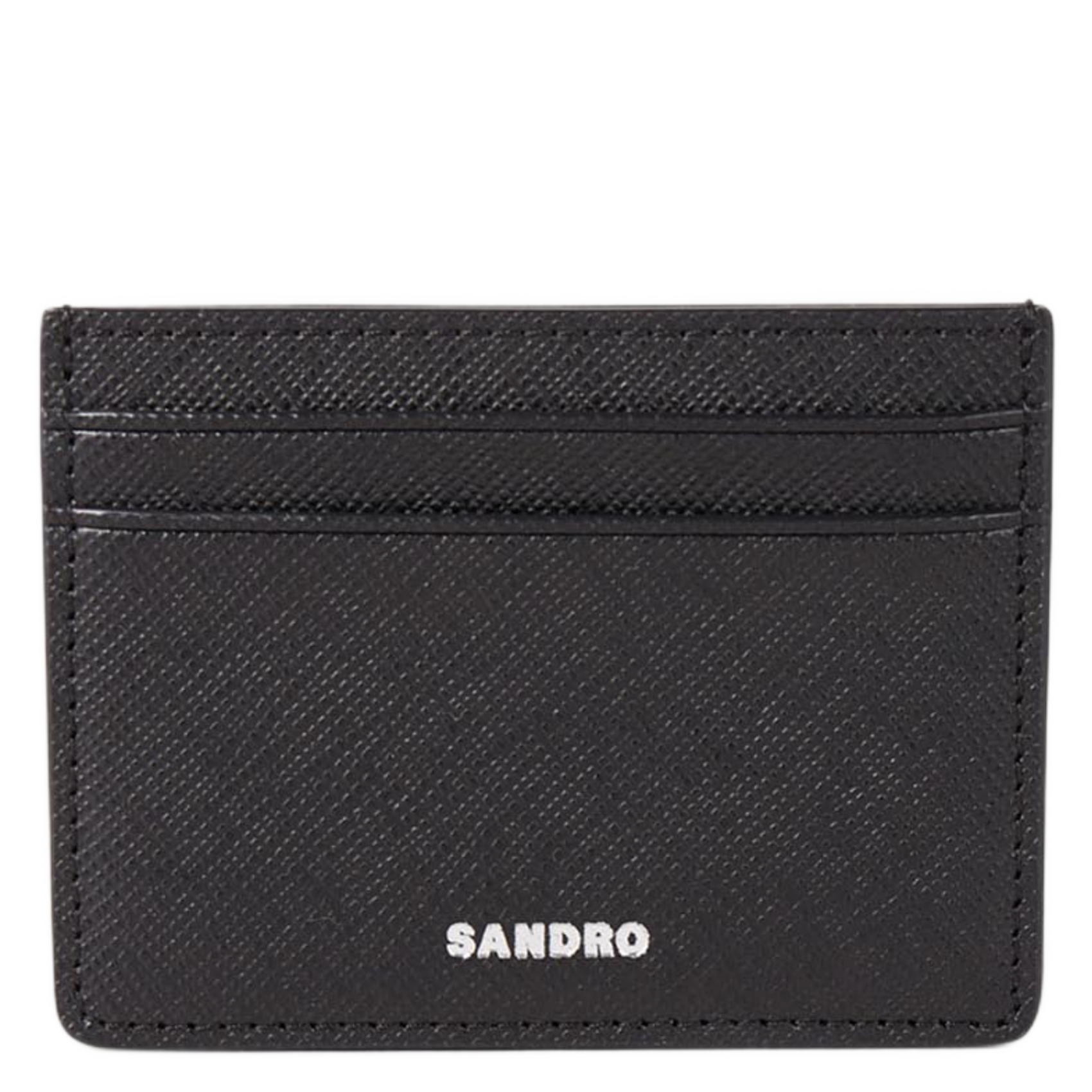 Porte-cartes en cuir SANDRO Noir