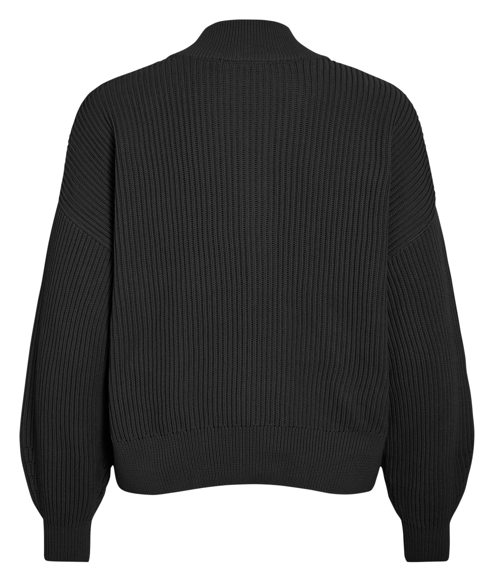 Pull col montant en coton bio VILA Noir