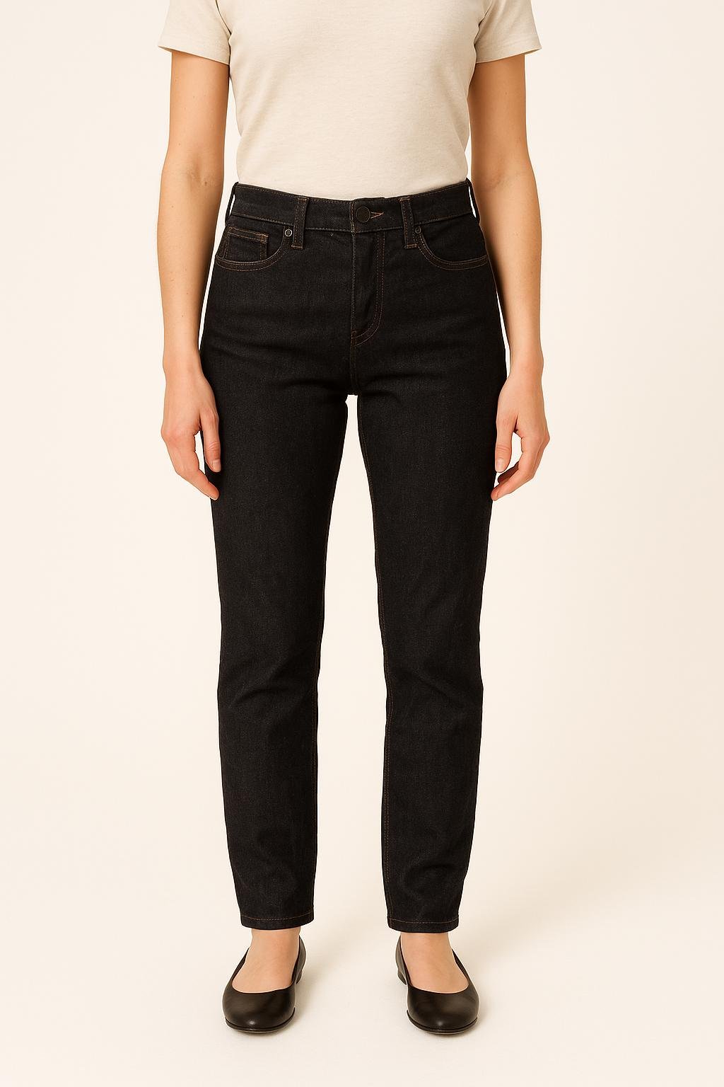 Cropped slim jeans with studs FILIPPA K - Seconde Main Blue