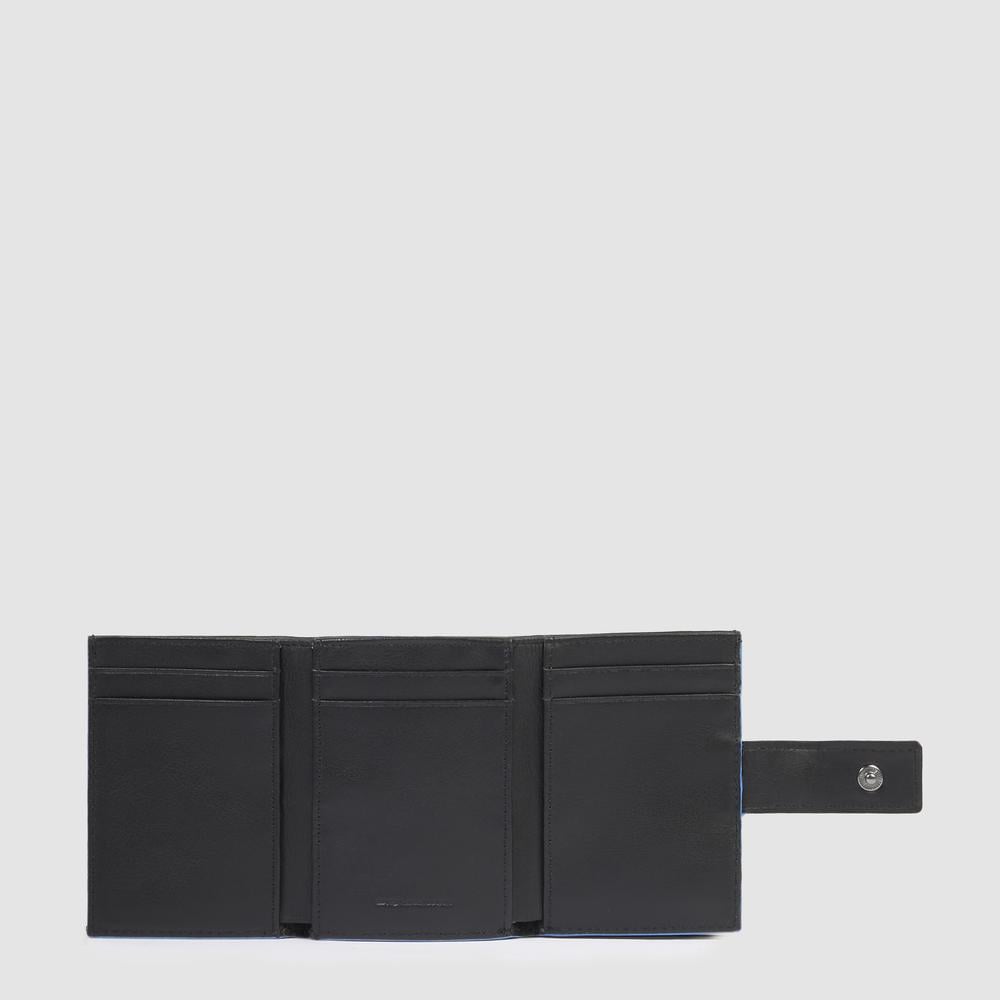 Men's pocket wallet with back coin pocket, credit card holder, and RFID protection PIQUADRO Black