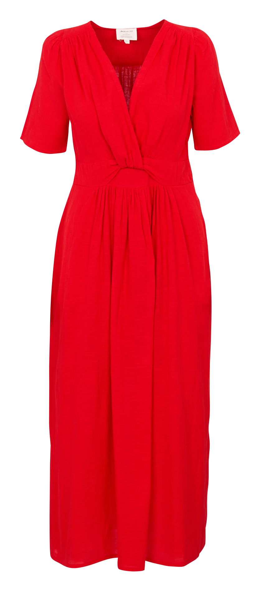 Robe longue cintrée en coton MAISON 123 Rouge