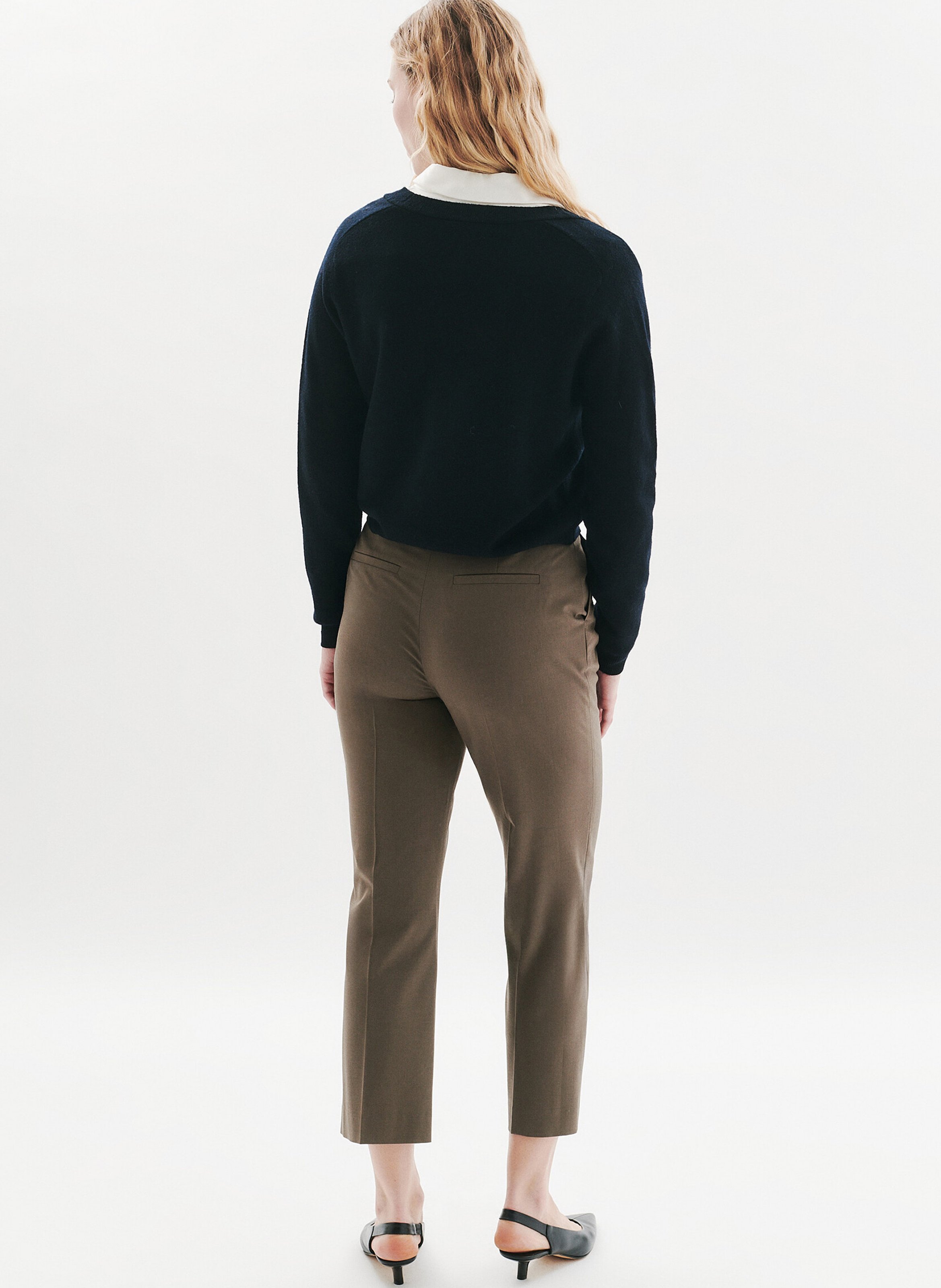 Gilet col V en laine CAROLL Noir