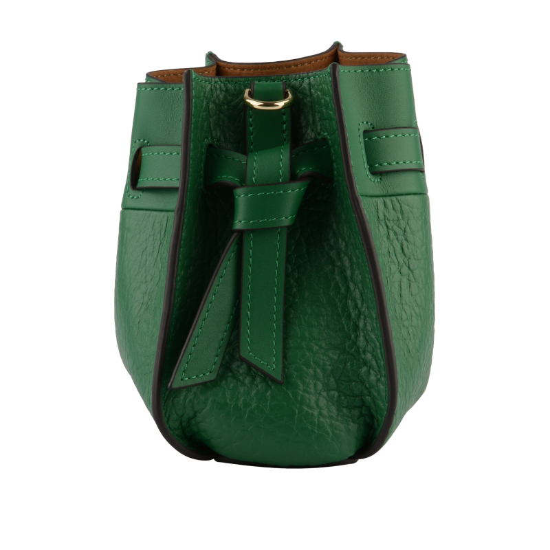 Shoulder bag - cowhide leather POURCHET Green