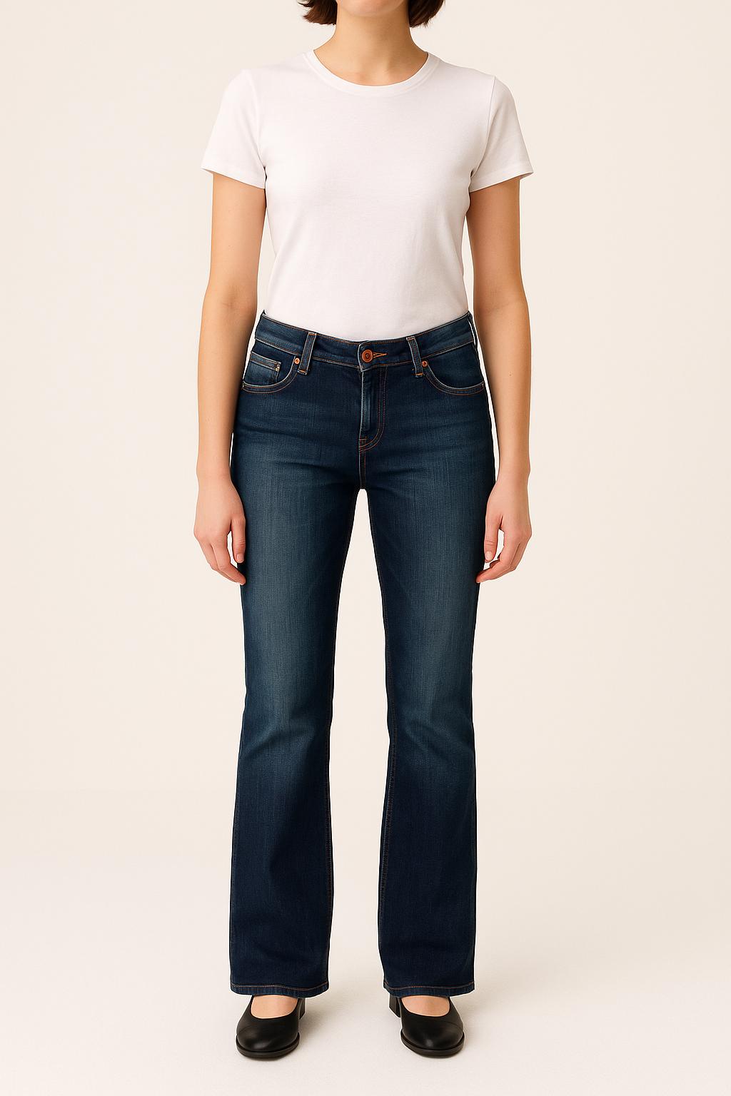 Cropped slim jeans with studs ANTIK BATIK - Seconde Main Blue