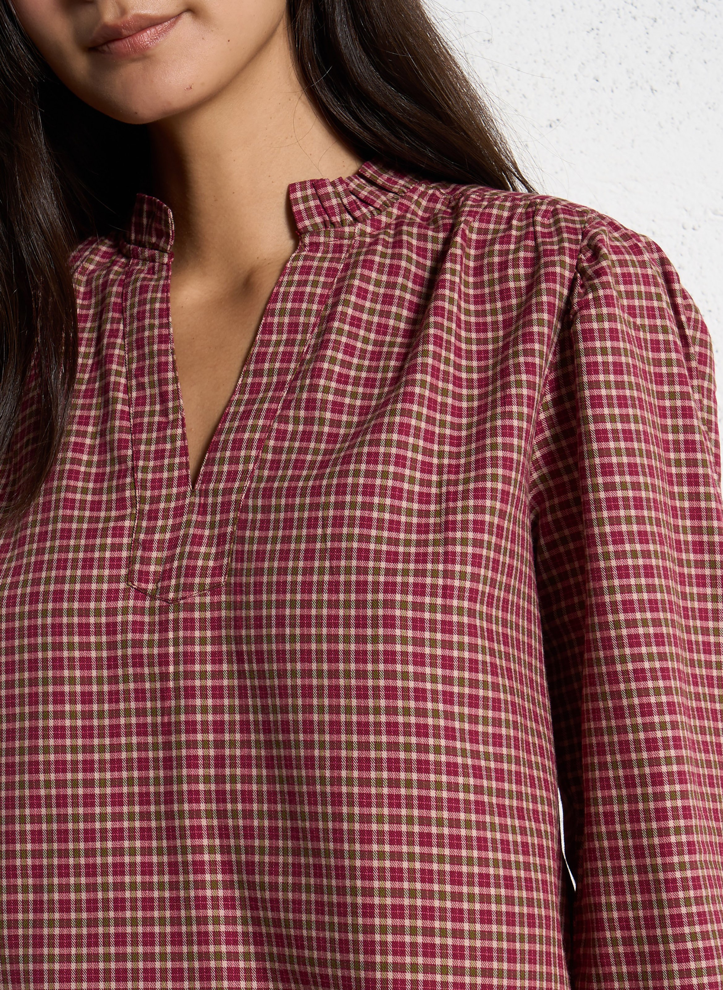 Blouse ample col V imprimée MAISON 123 Rouge