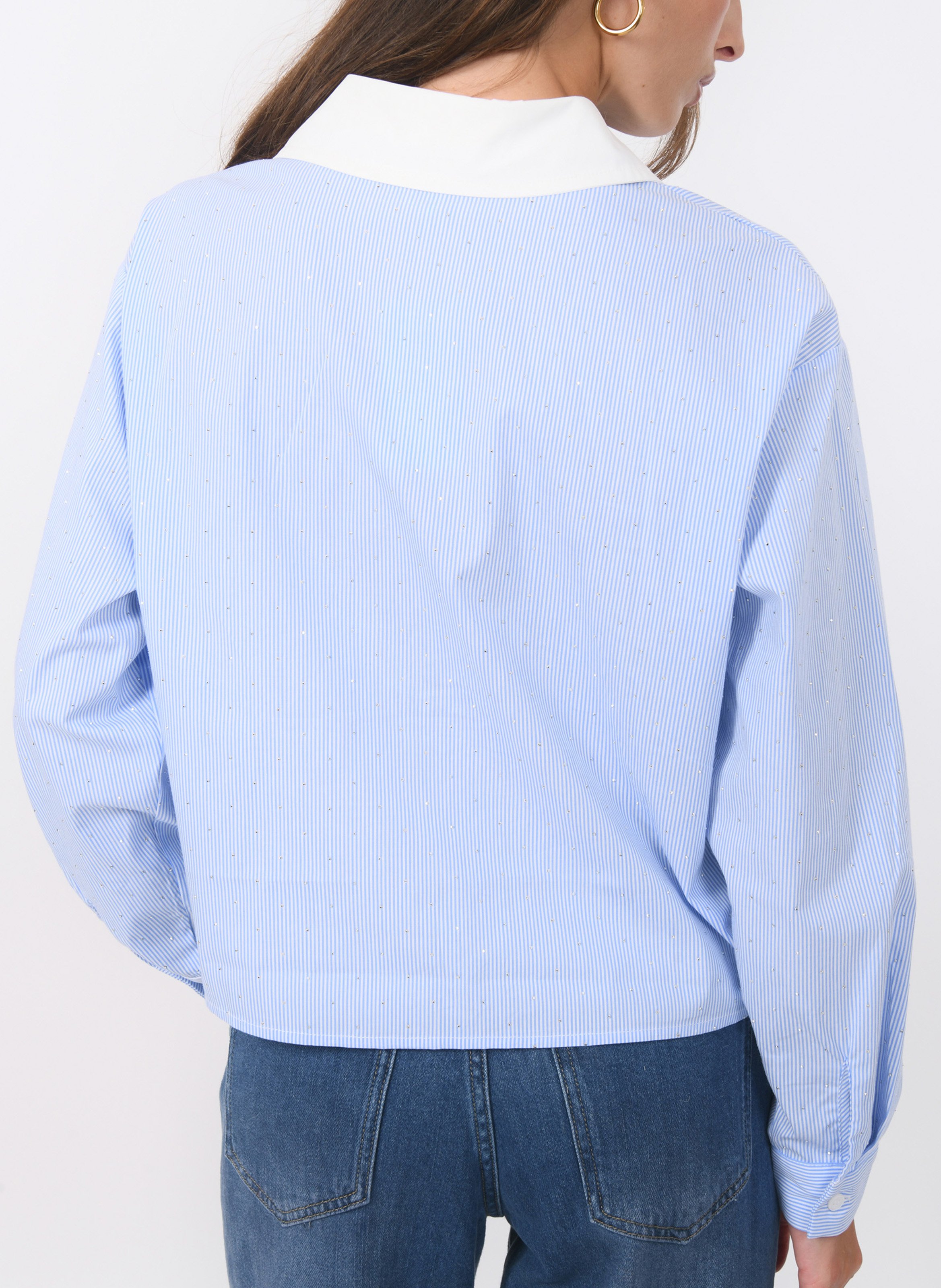 Striped cotton shirt KOOKAI Blue