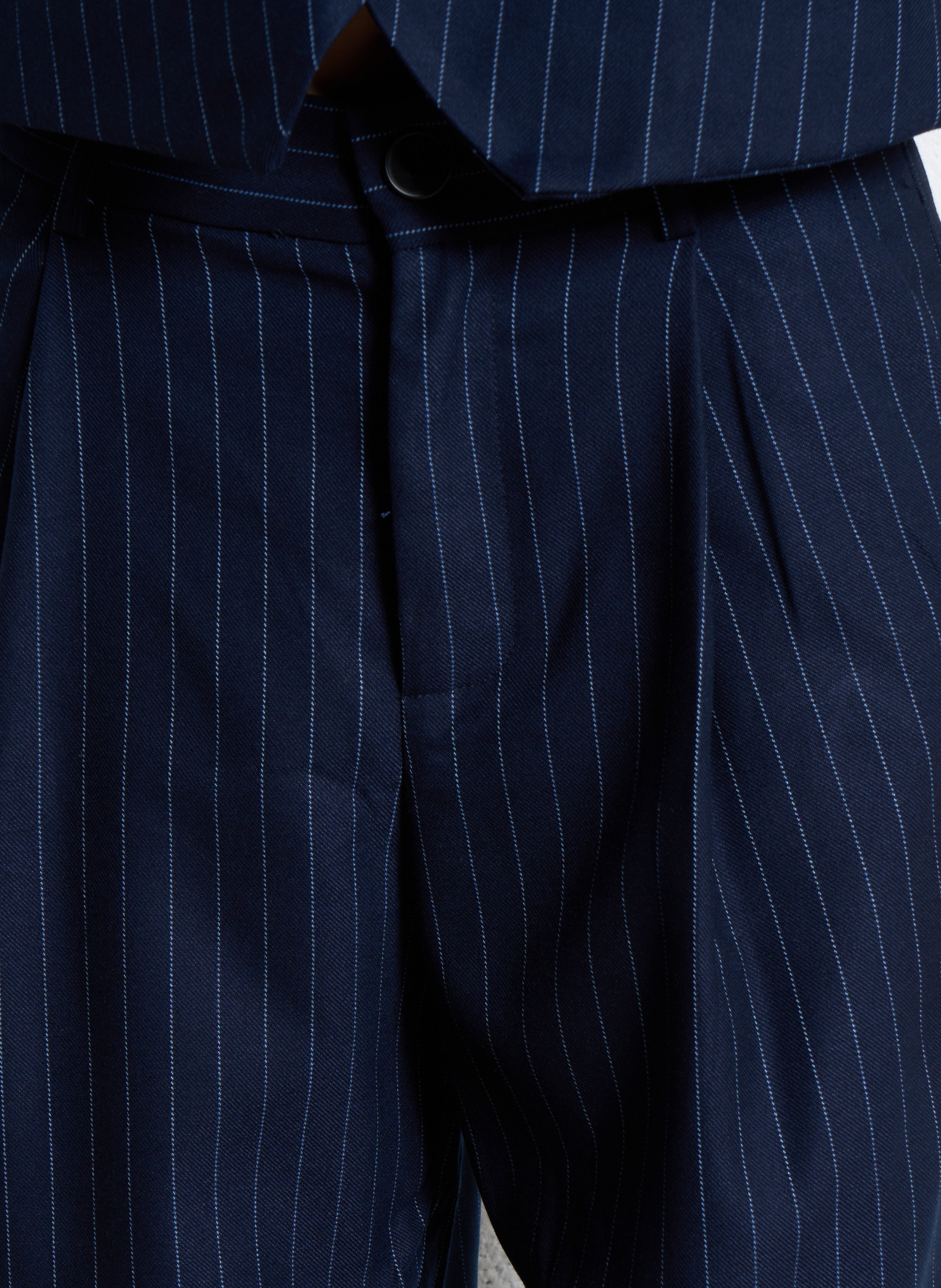 Weite Hose mit schmalen Streifen  THE KORNER Blau