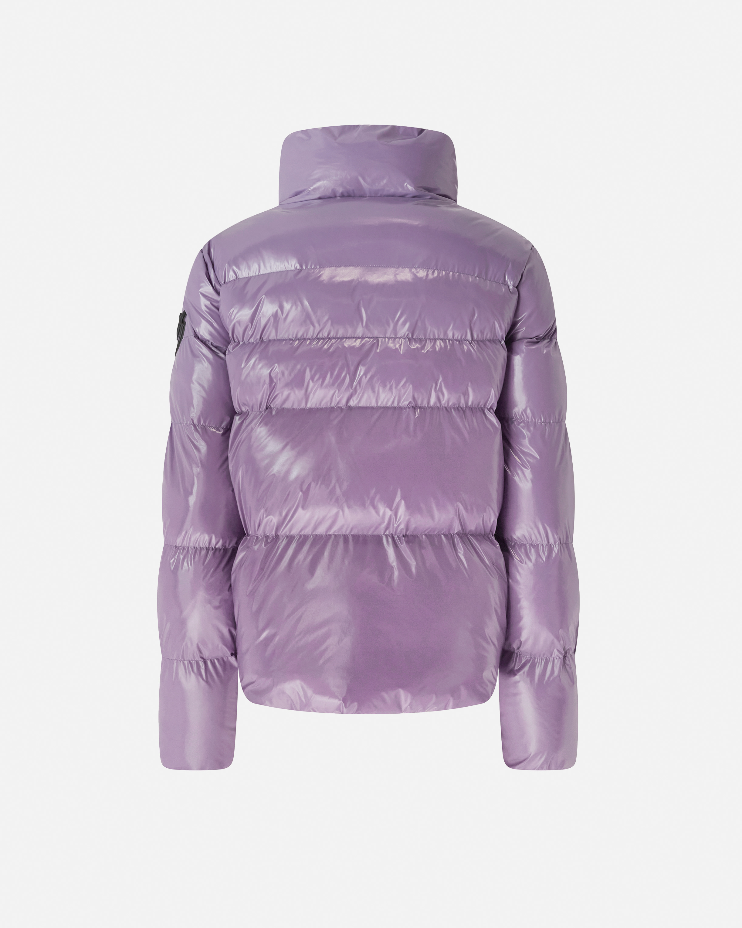 Crystal nylon pea coat Purple