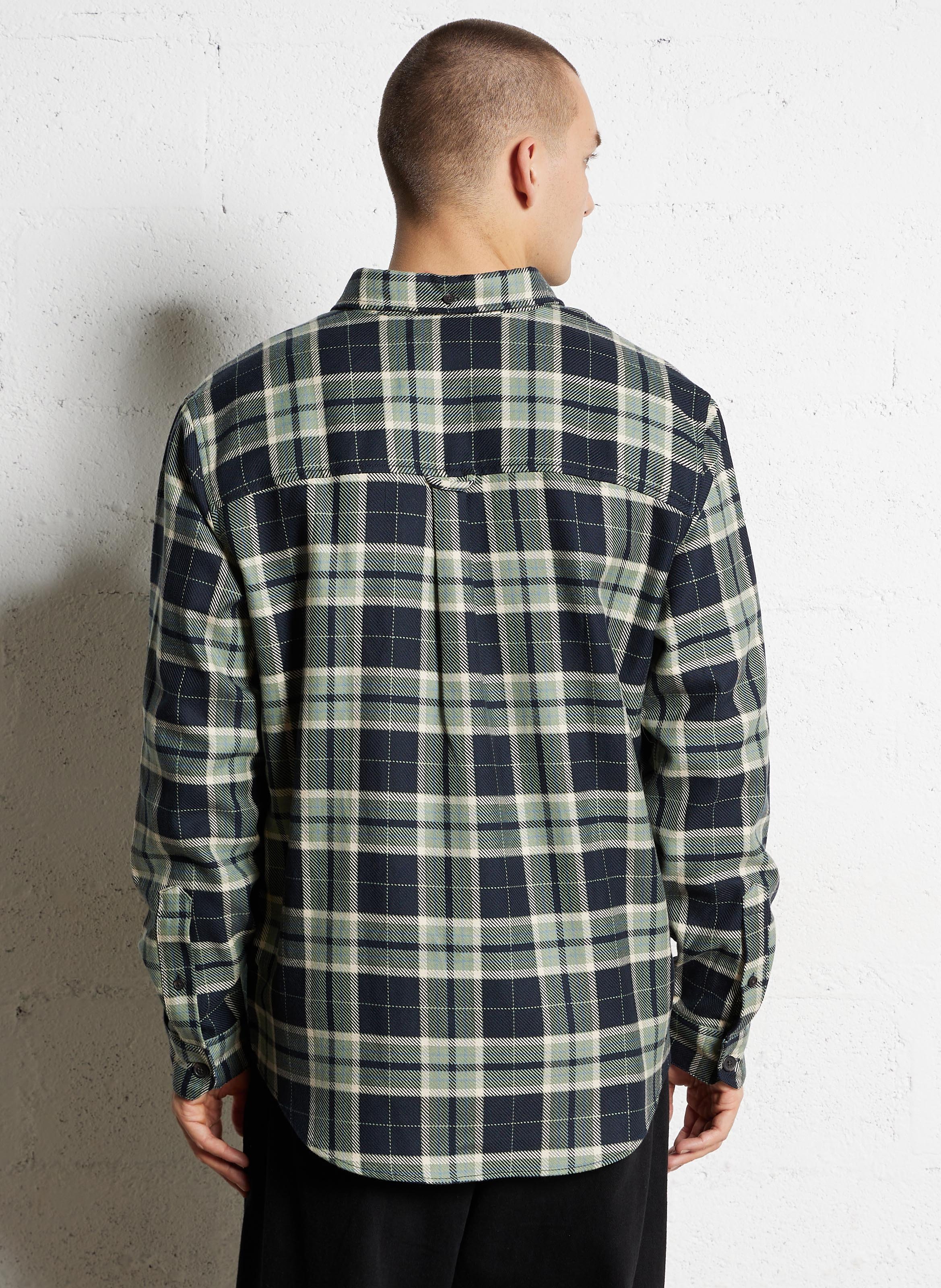 Chemise oversize col classique en coton bio FARAH Vert