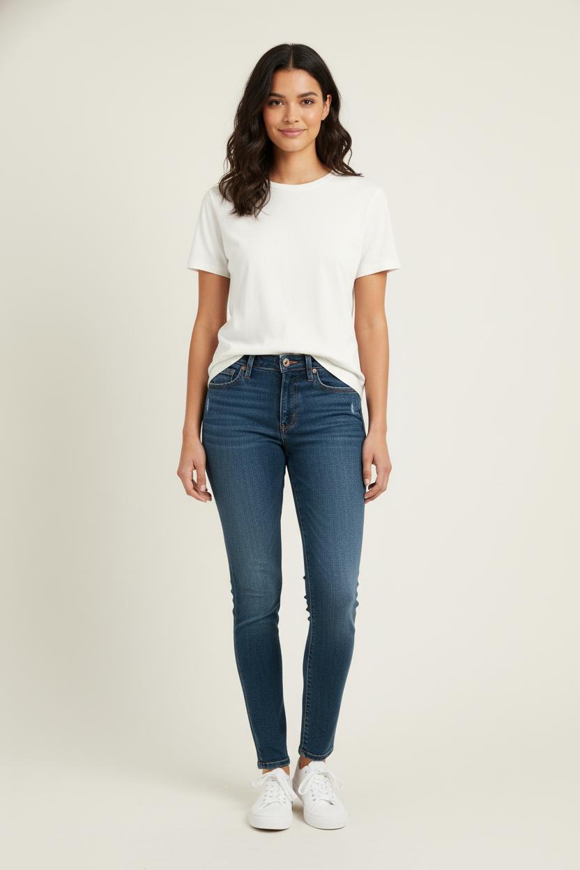 Cropped slim jeans with studs LEVI'S - Seconde main Blue