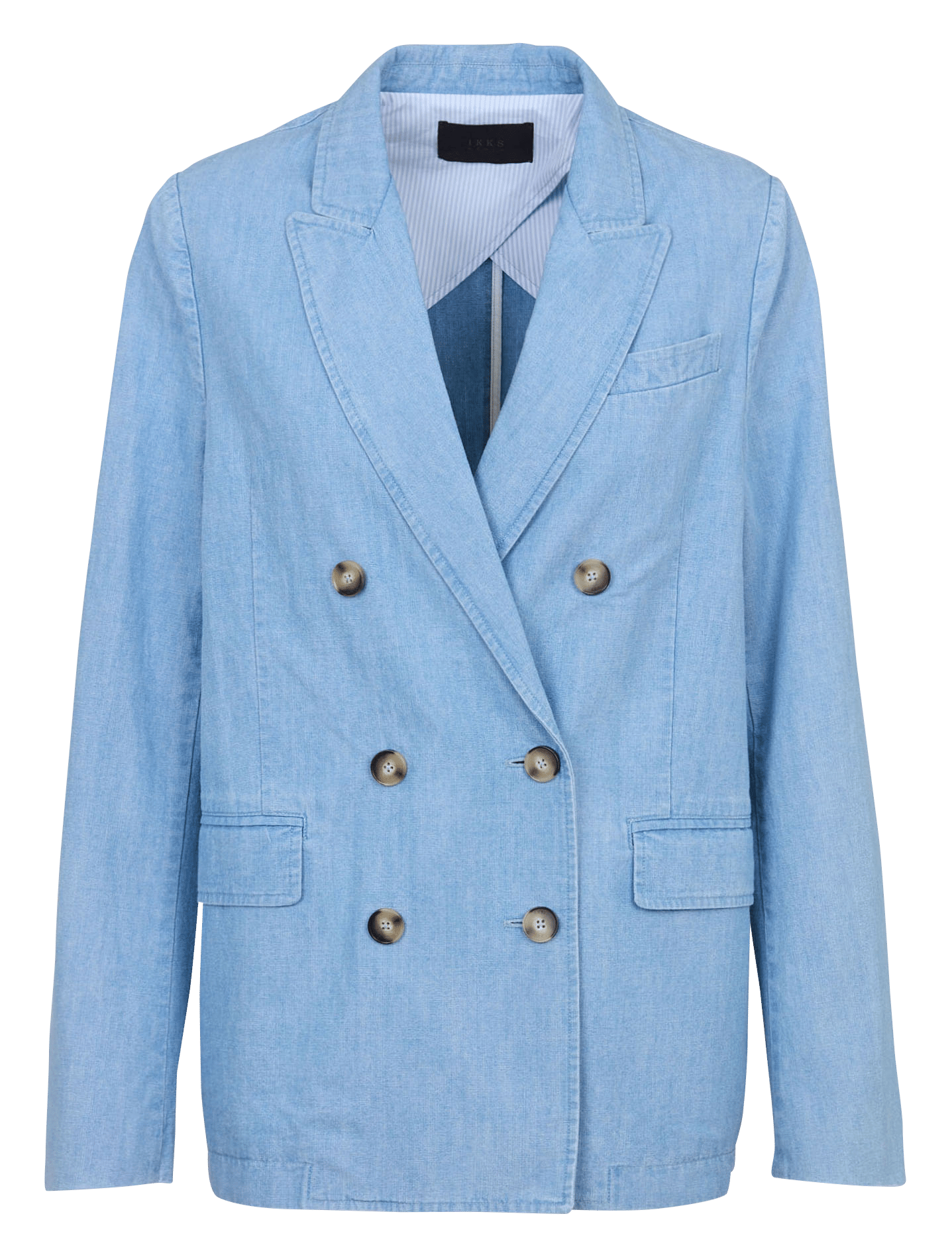 Gerade geschnittener Baumwollblazer IKKS Blau