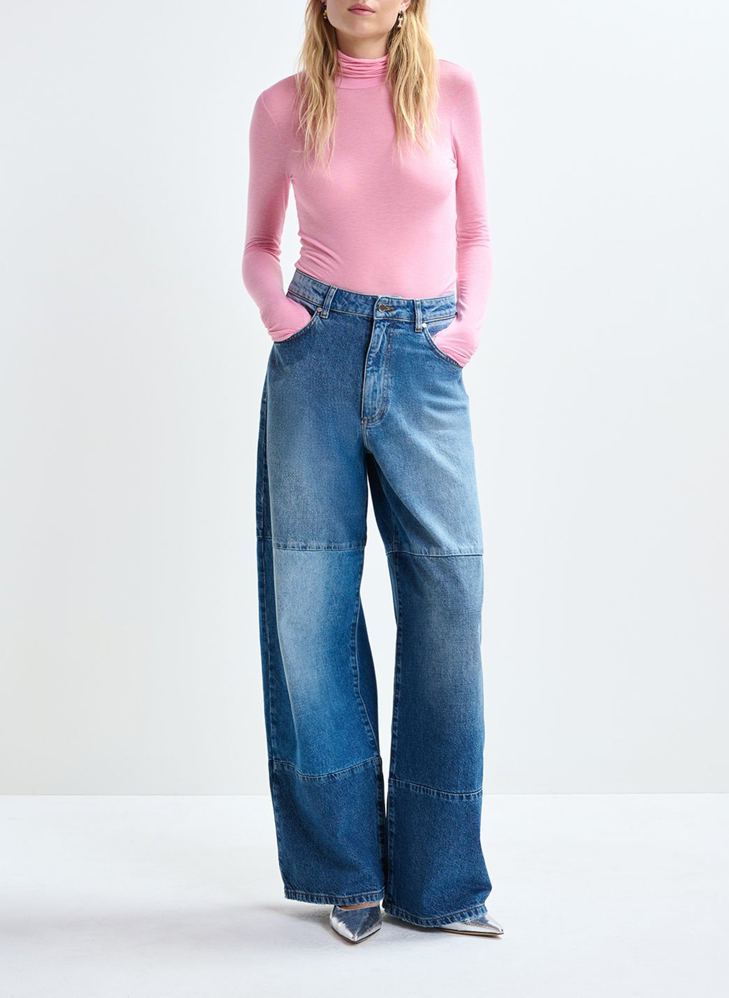 Jean large en coton bio et coton recyclé ESSENTIEL ANTWERP Bleu