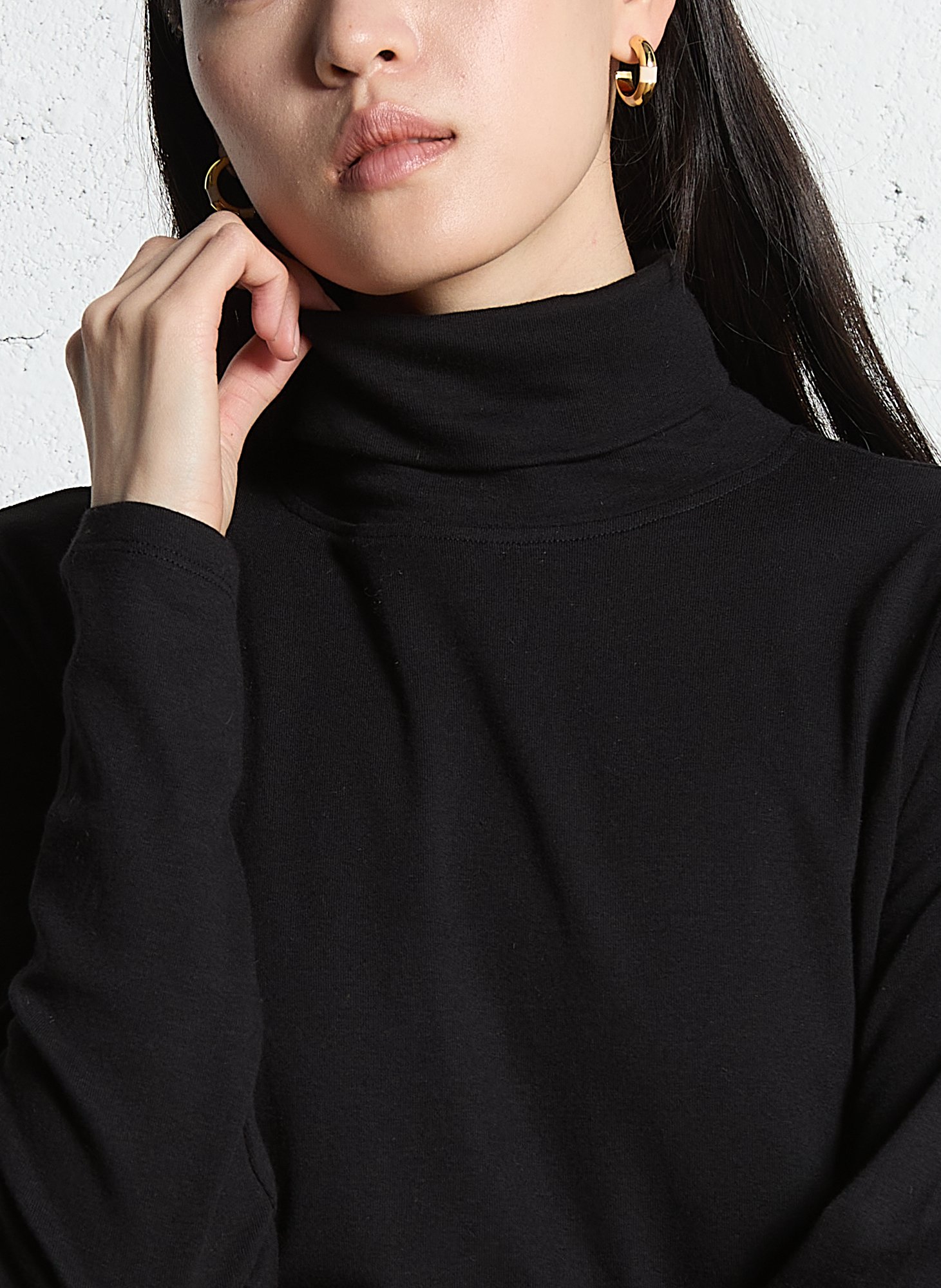 Cotton-blend turtleneck MAISON 123 Black