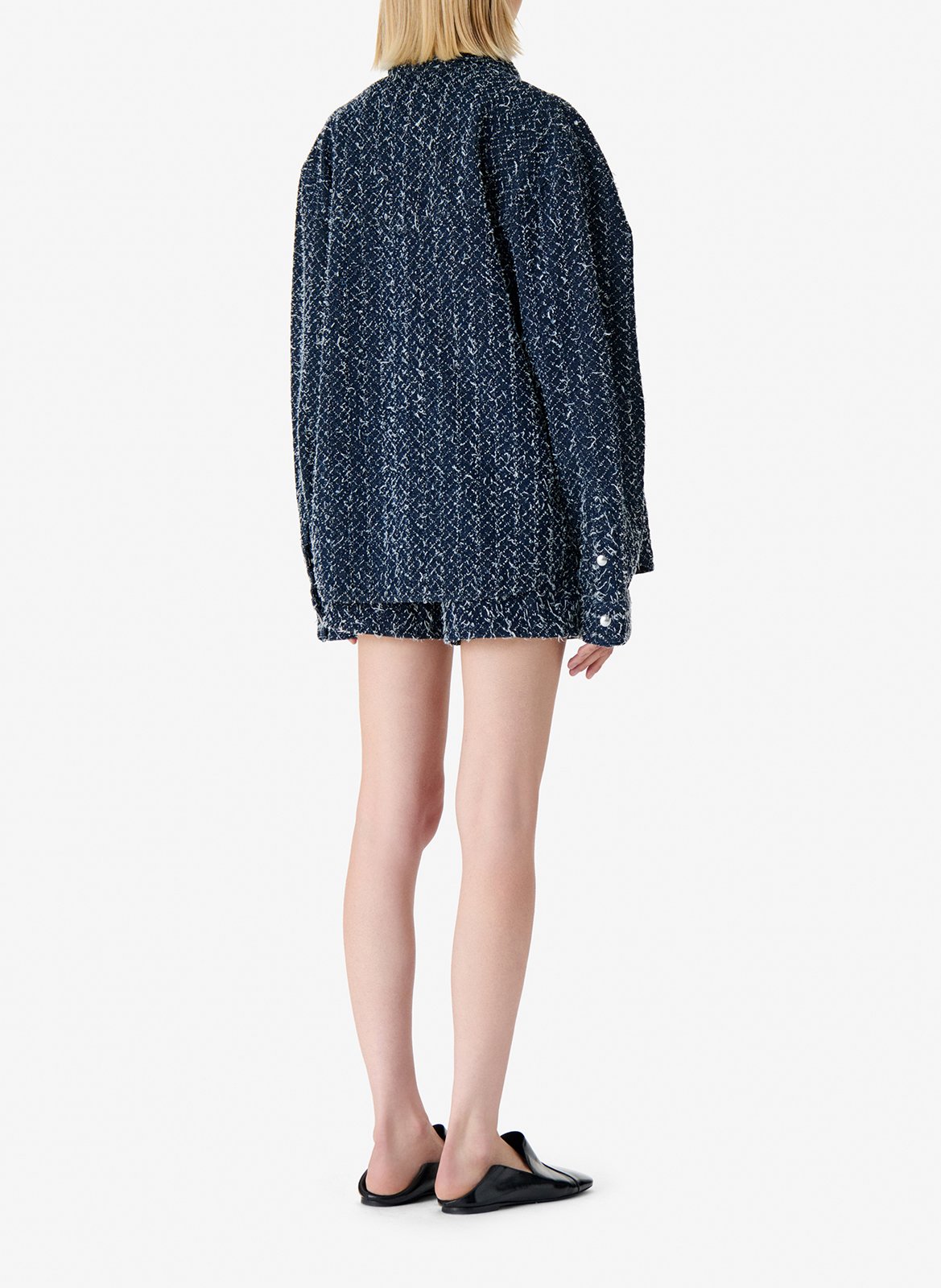 Oversized classic collar cotton overshirt IRO Blue