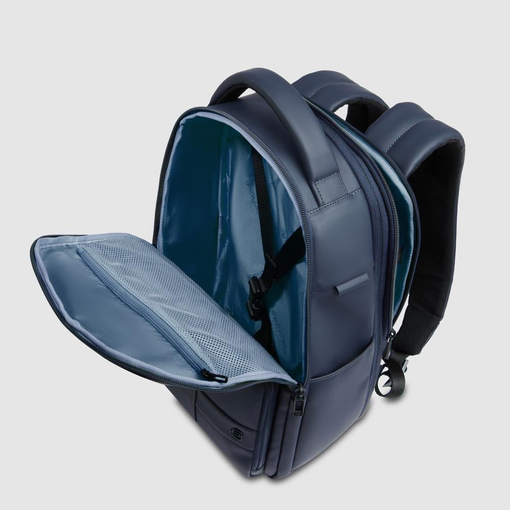 Water-repellent travel backpack for laptop, compatible with Ryanair PIQUADRO Blue