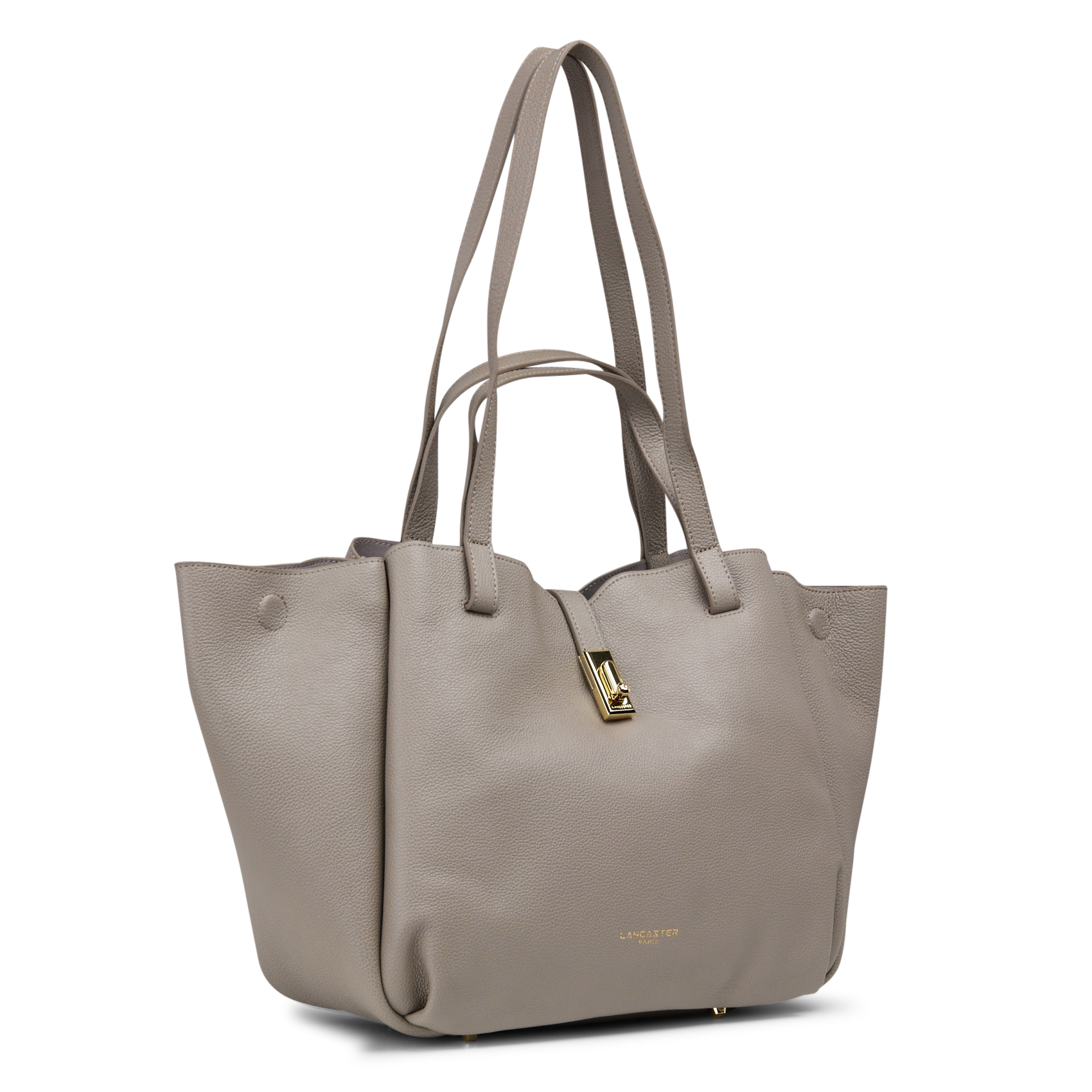 Grained leather bag Grey
