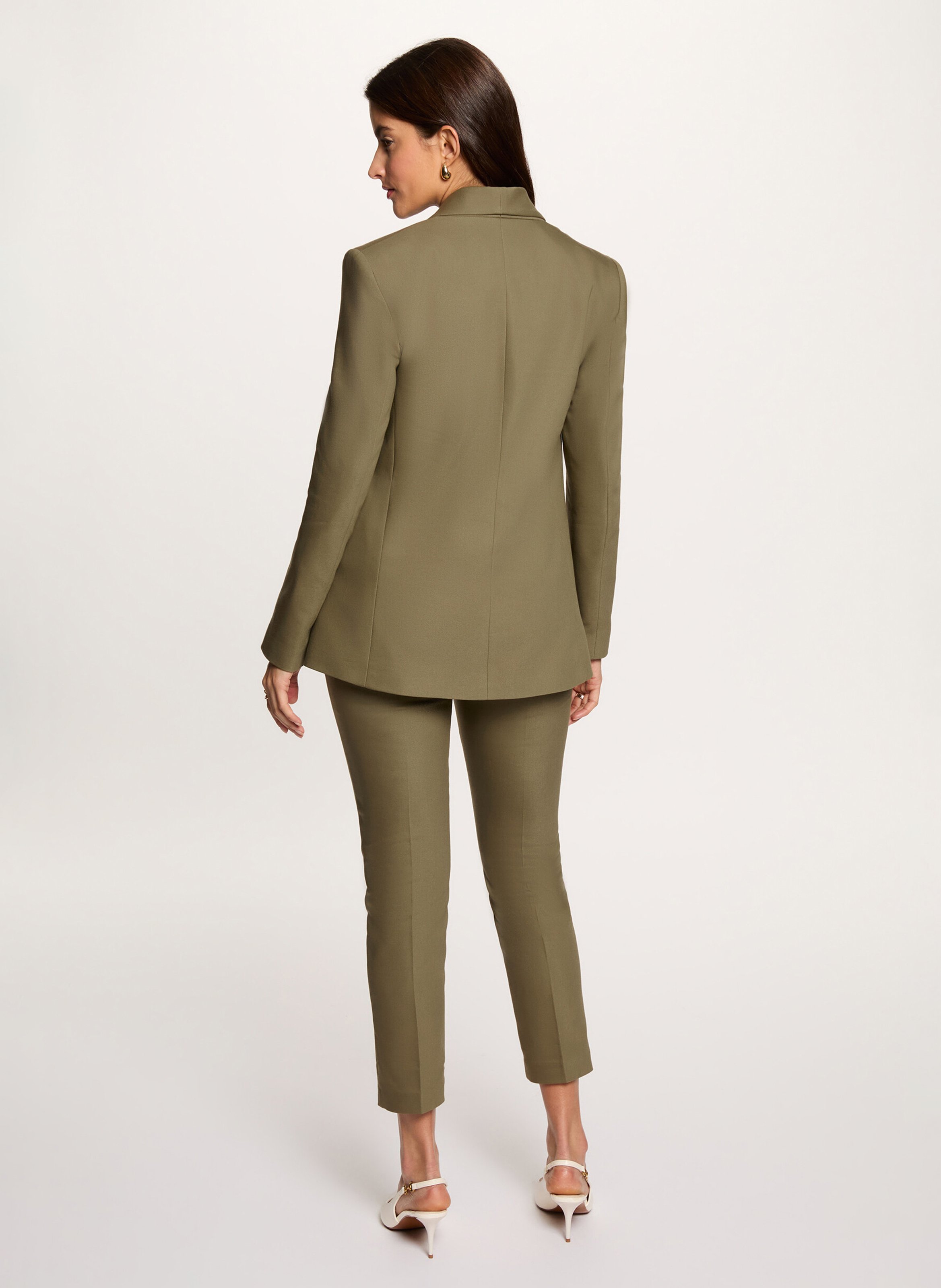 Slim fit 7/8e broek Groen