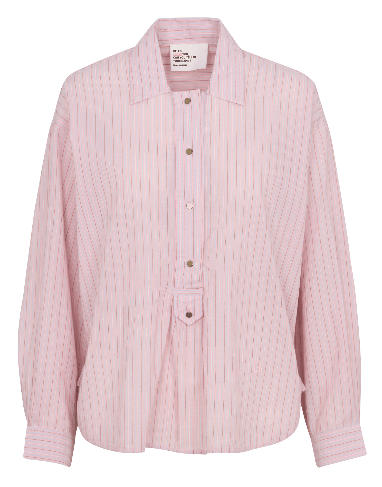 Weite Bluse mit klassischem Kragen aus Bio-Baumwolle LEON & HARPER