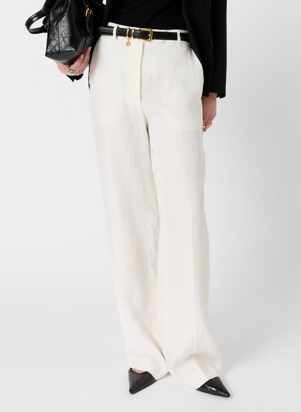 Pantalon large en lin GERARD DAREL Beige