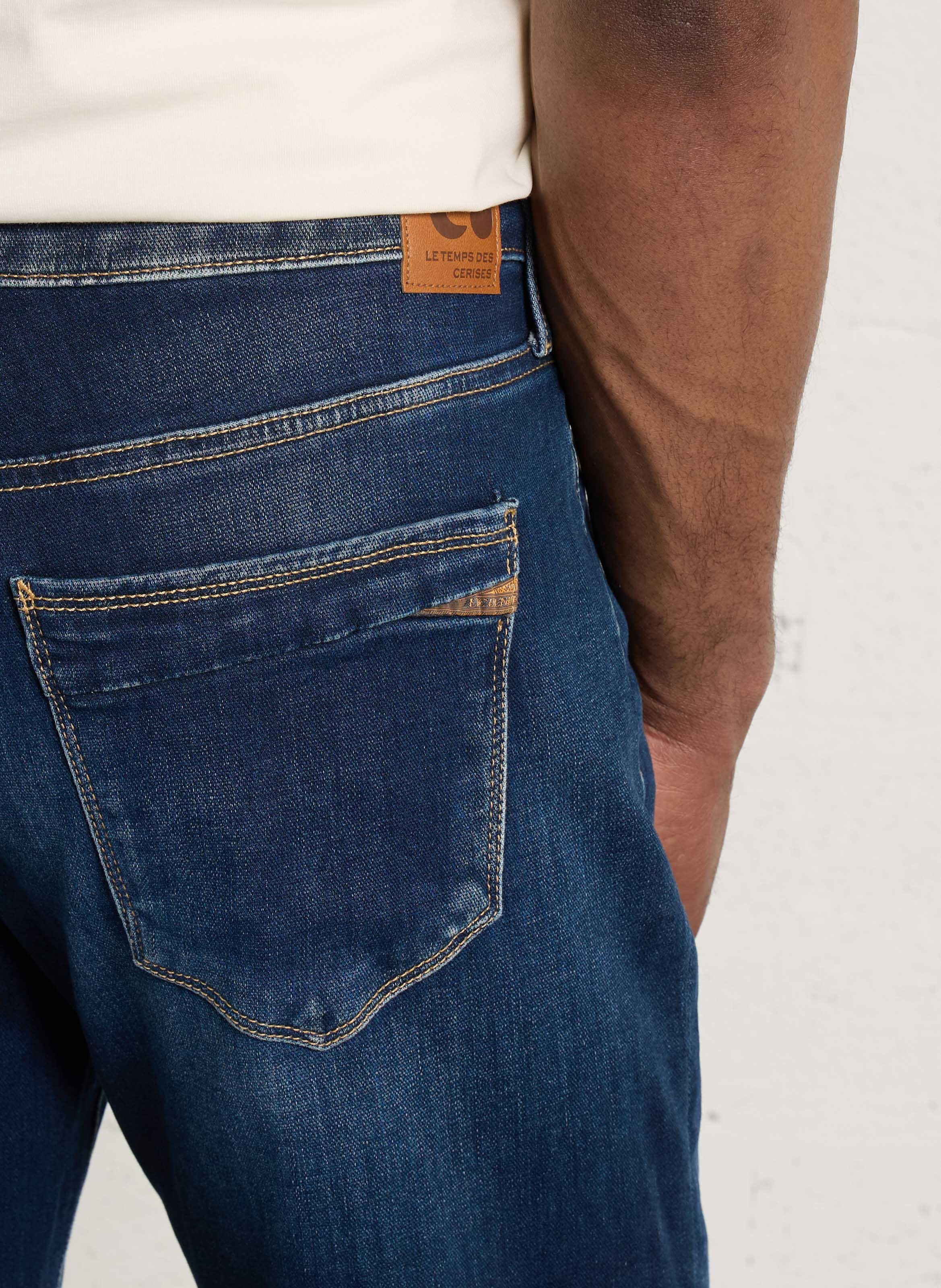 Gerade geschnittene Jeans aus Baumwoll-Mix LE TEMPS DES CERISES Blau