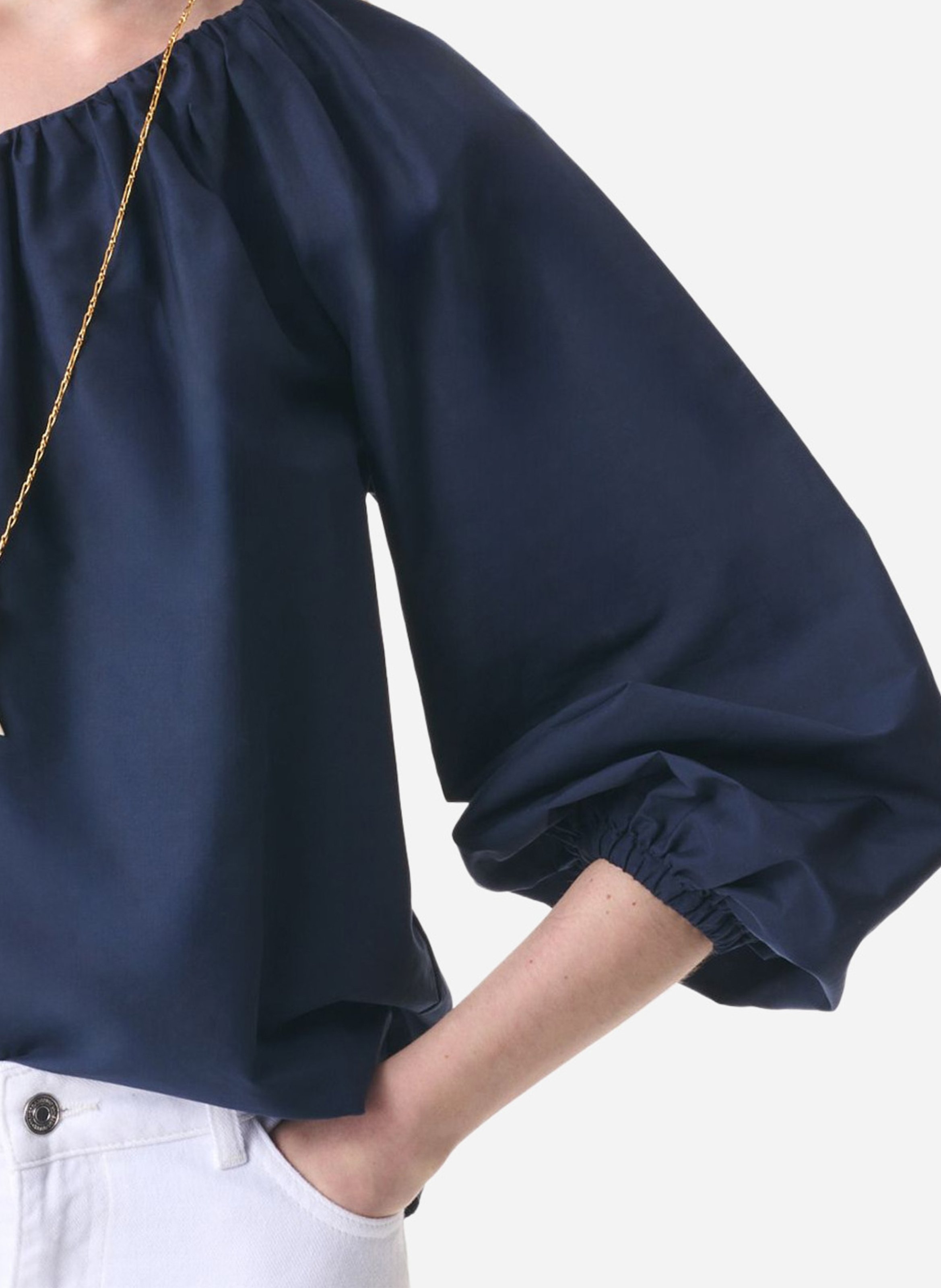 Blouse asymétrique ample unie VANESSA BRUNO Blue