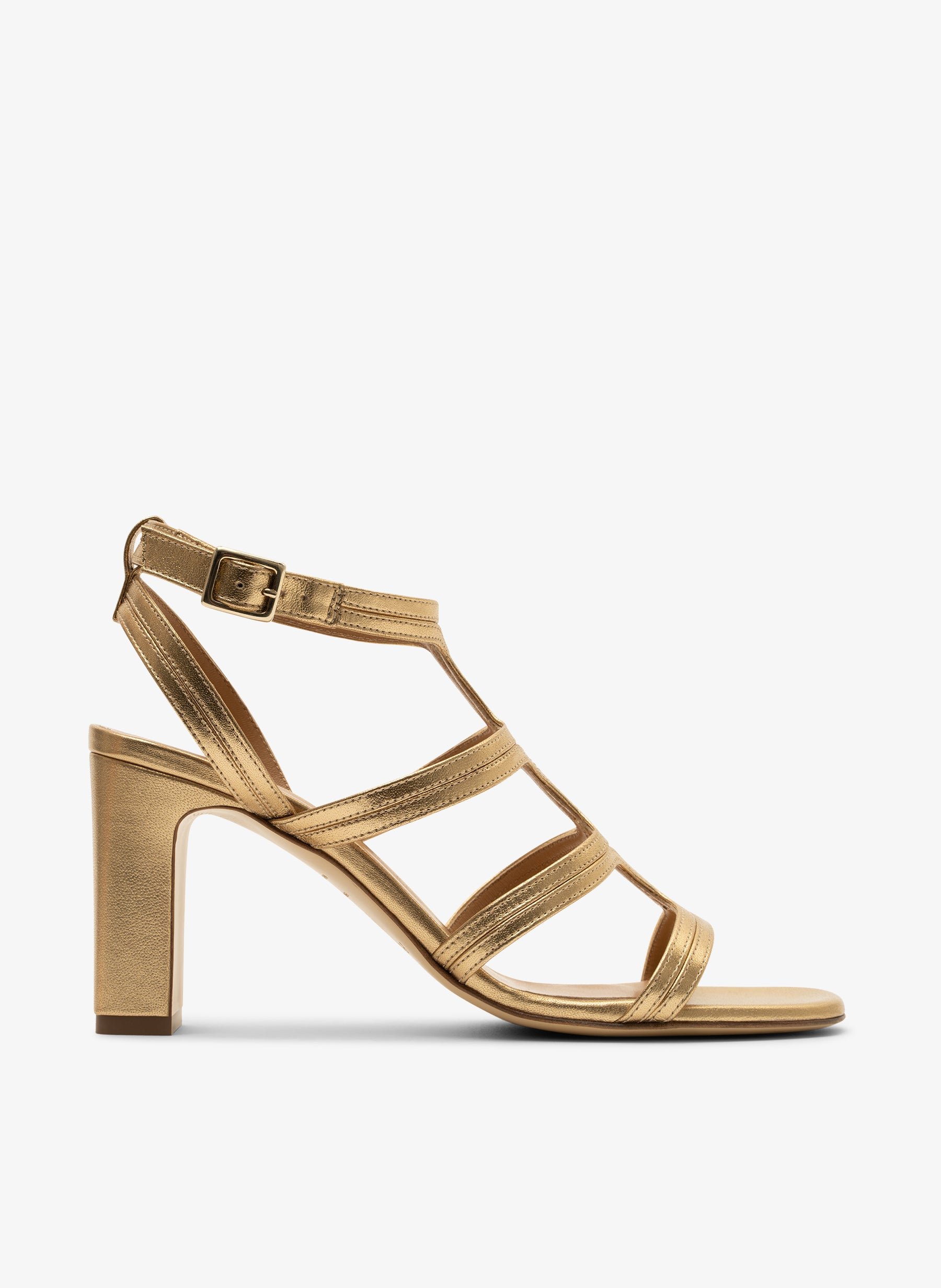 Sandales en cuir nappa or PARALLELE PARIS Doré