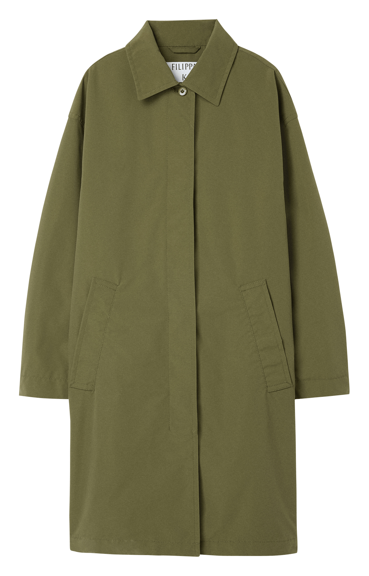 Single-breasted plain coat FILIPPA K Green