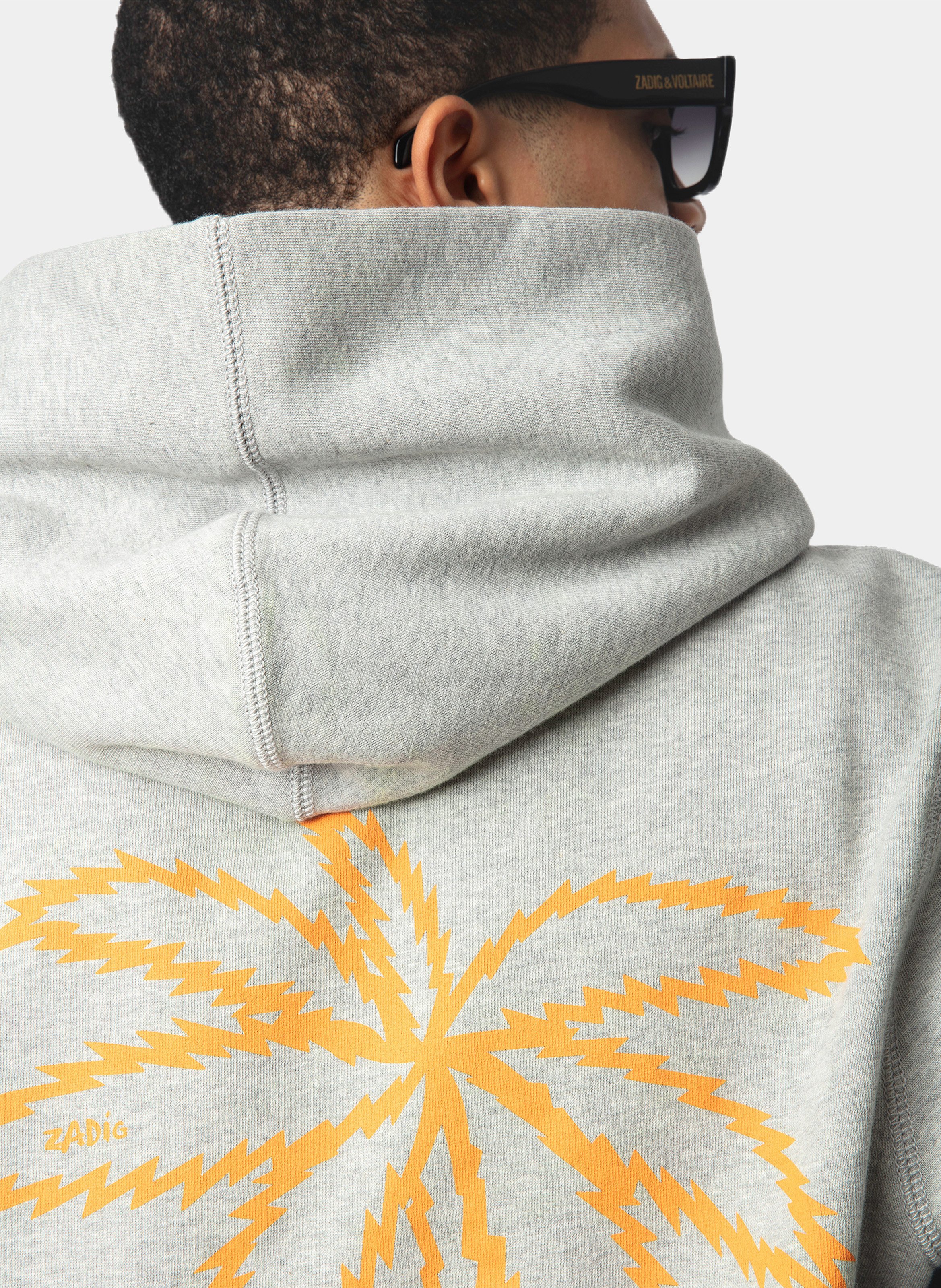 Sweat à capuche droit en coton ZADIG&VOLTAIRE Gris
