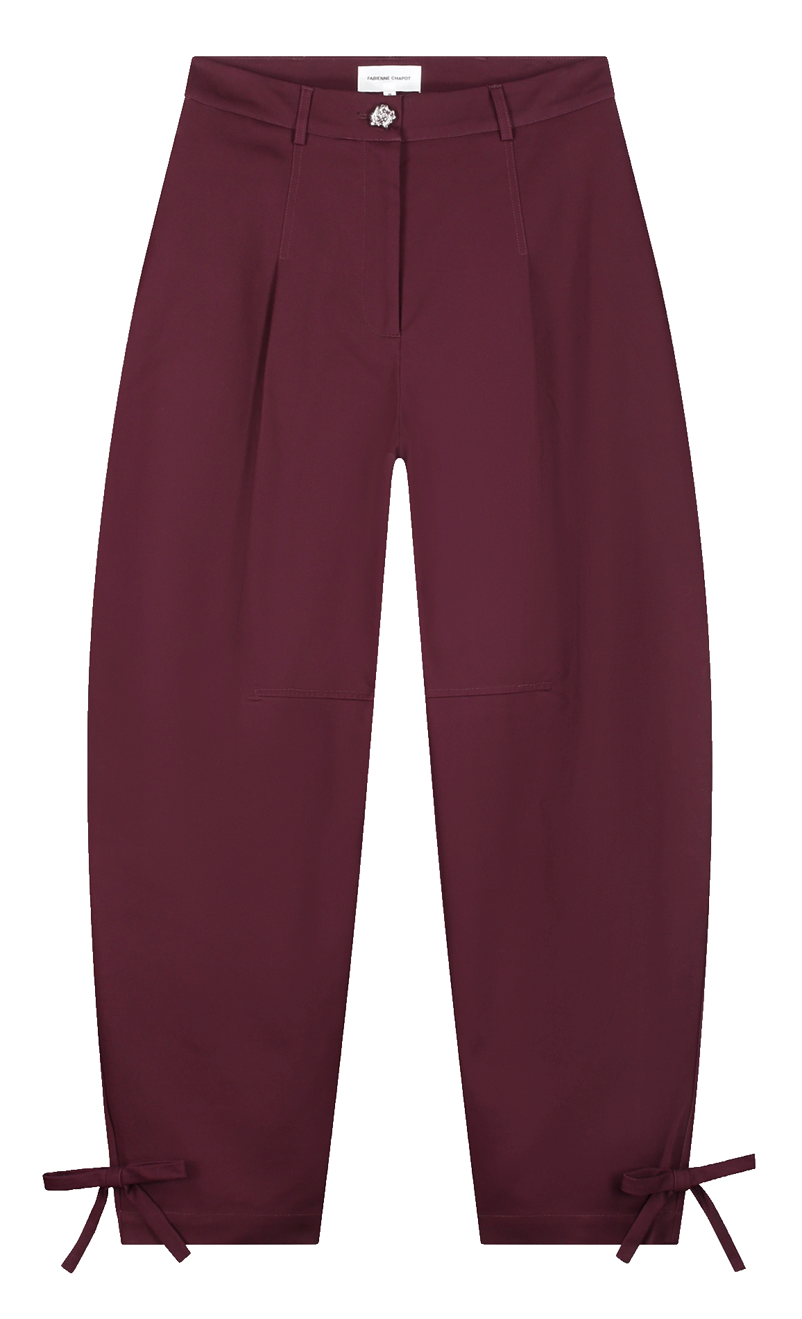 Wijde broek met bretels FABIENNE CHAPOT Rood