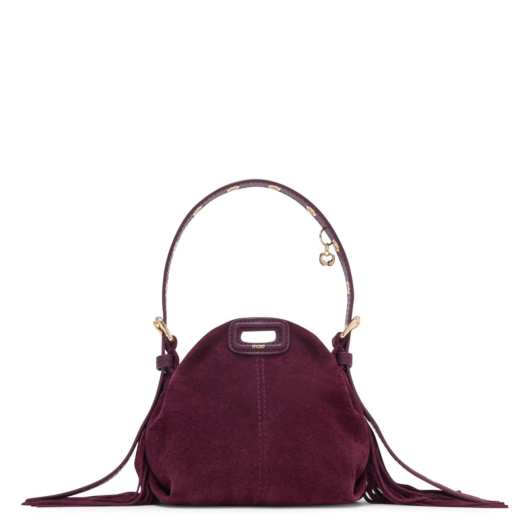 Leren schoudertas MAJE Violet