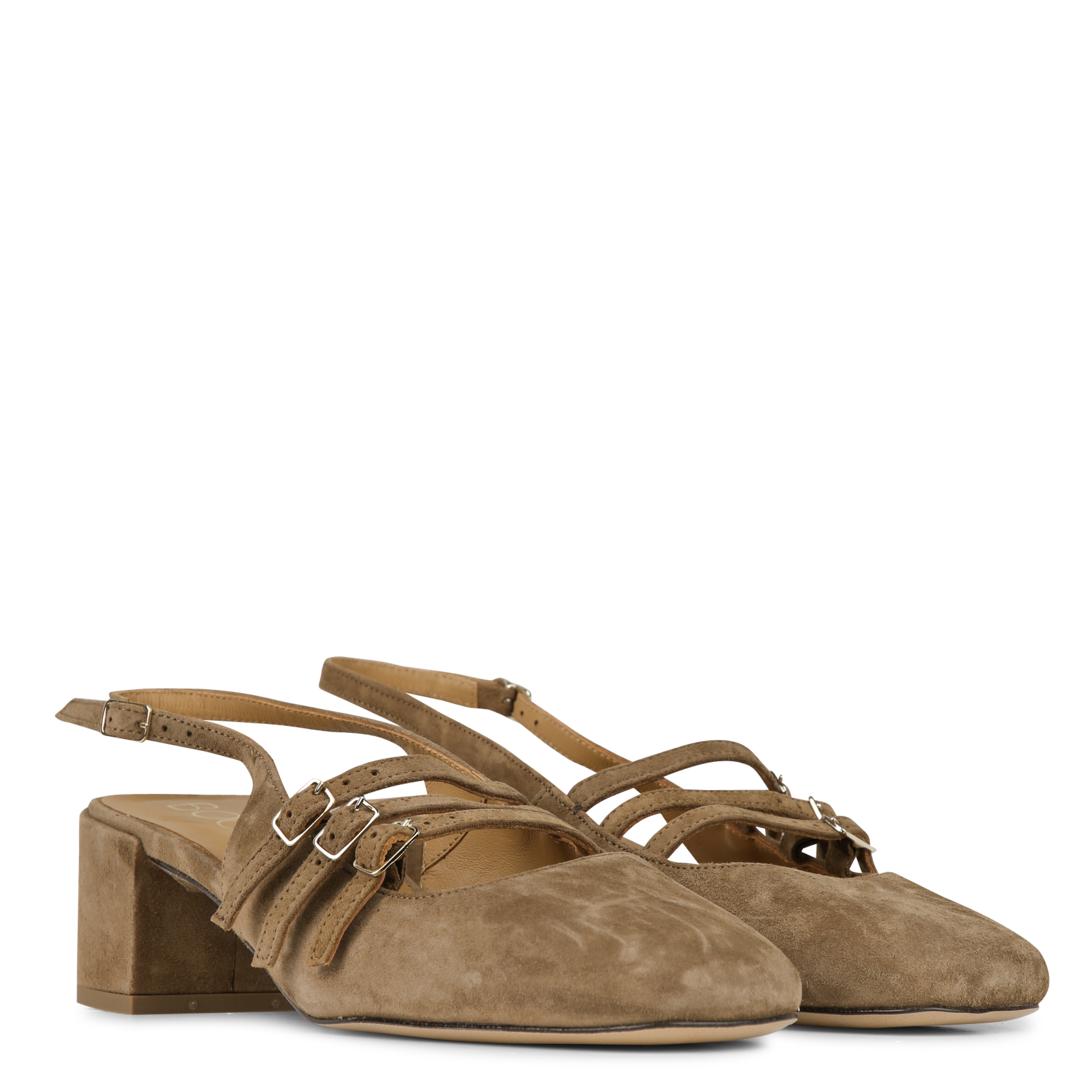Smooth leather Mary Janes | Beige BOCAGE Women