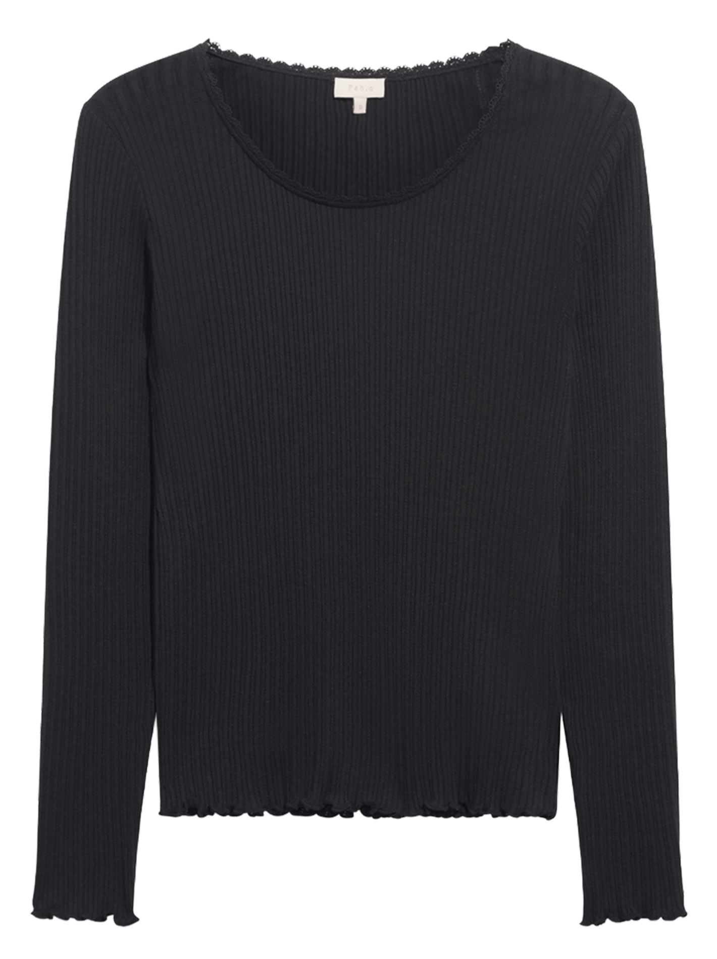 Rundhals-T-Shirt aus Baumwoll-Mix BELINA Noir