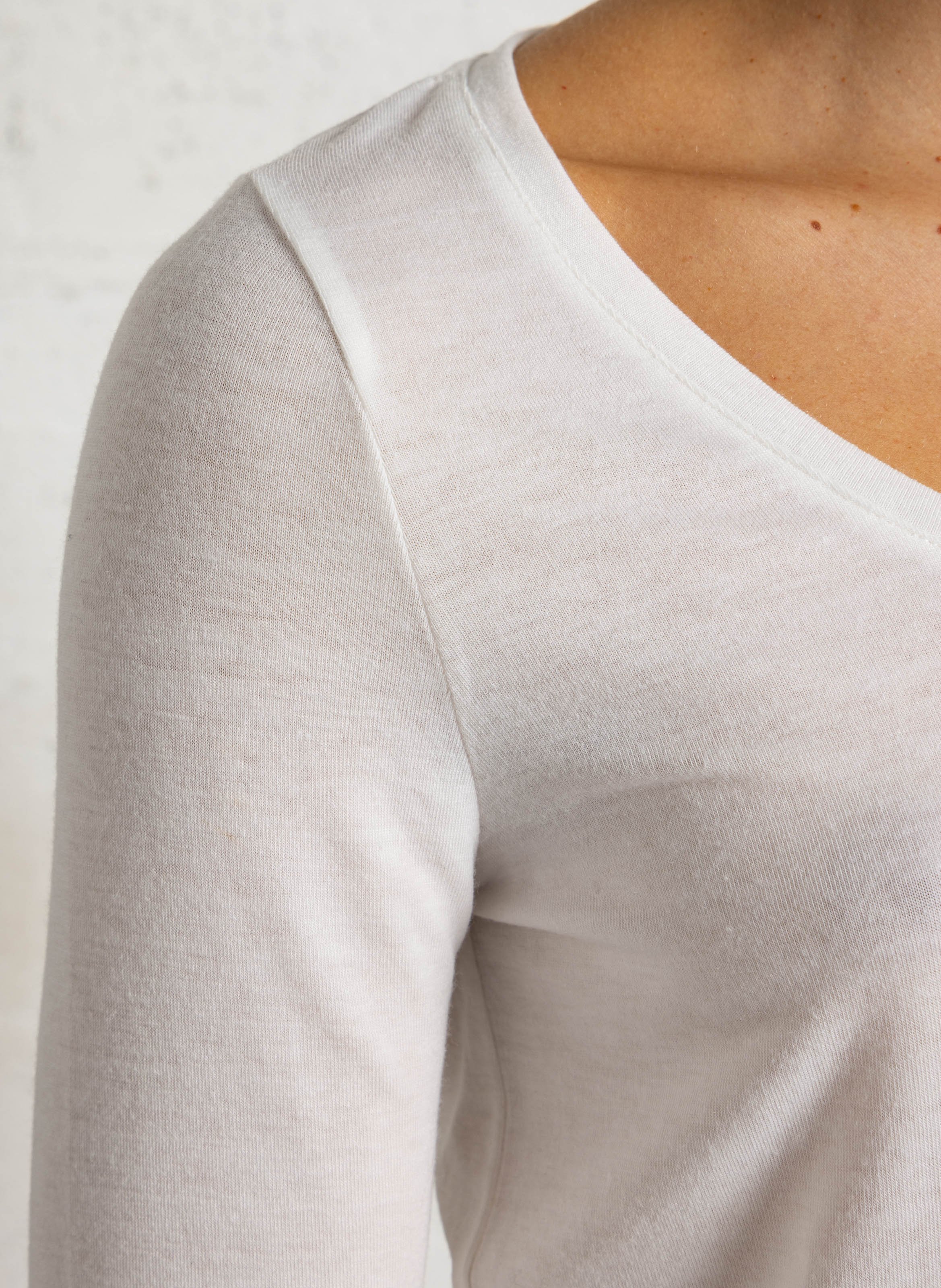 Effen T-shirt met lange mouwen LA PETITE ETOILE Wit