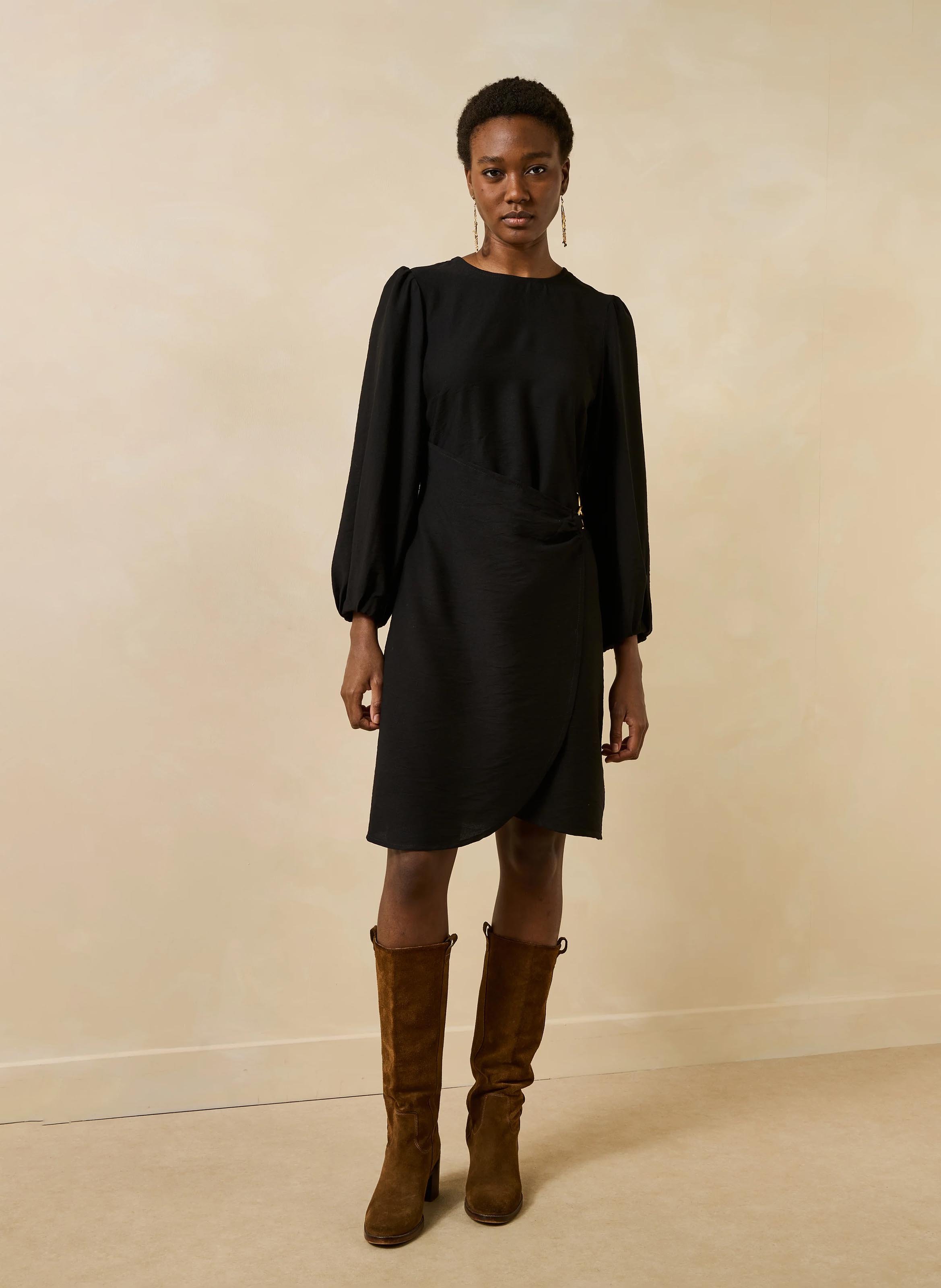 Straight Midi Dress LA FEE MARABOUTEE Black