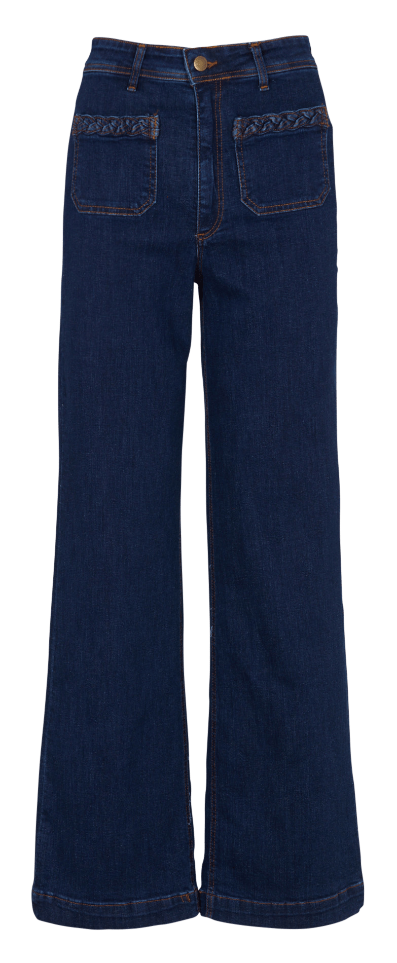 Wide-leg cotton-blend jeans MAISON HOTEL Blue