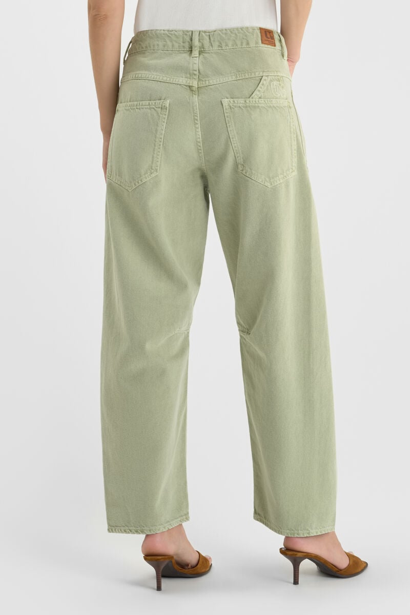 Loose-fit zip jeans LE TEMPS DES CERISES Green