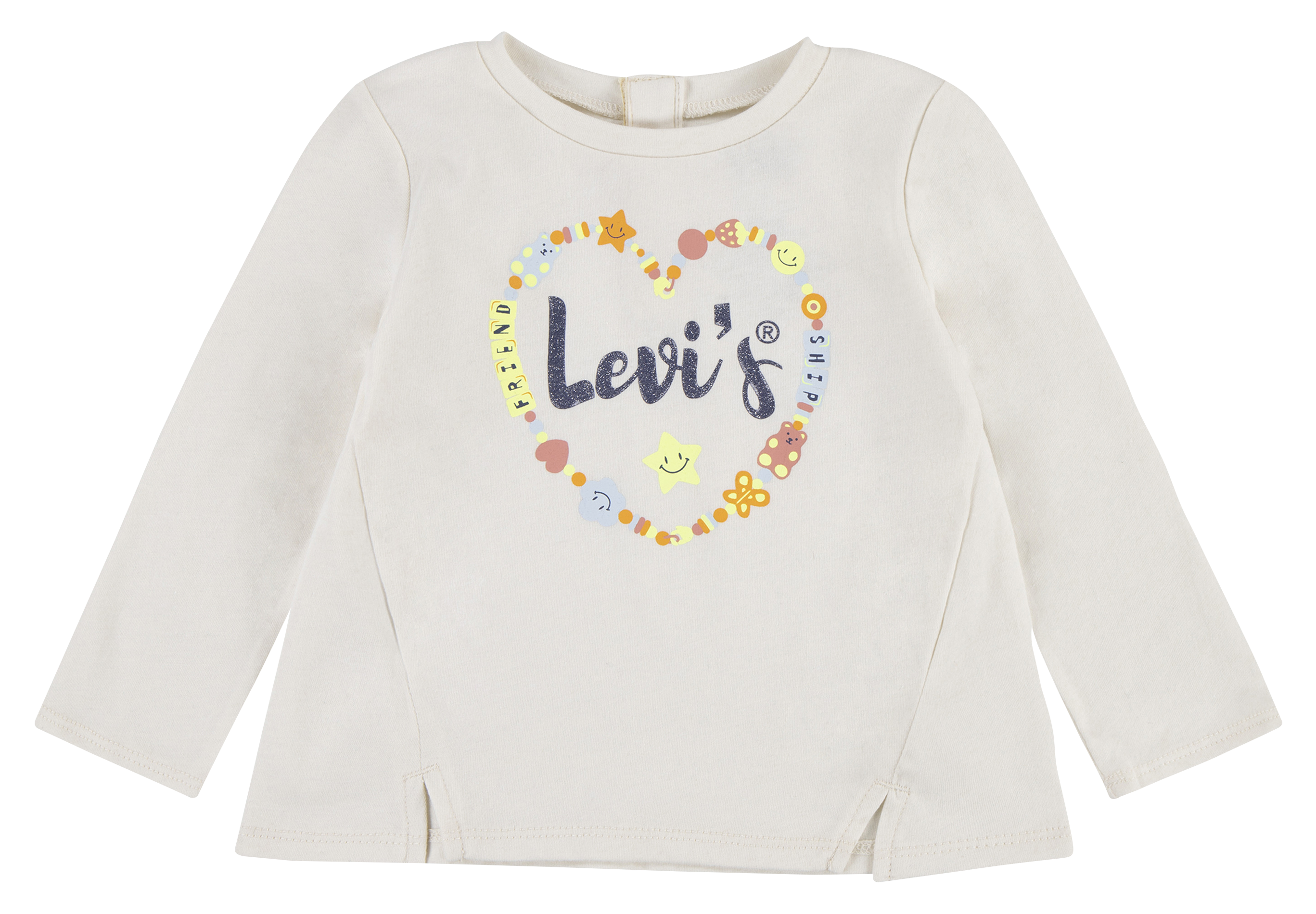 Tee-shirt col rond en coton sérigraphié LEVI'S KIDS Blanc