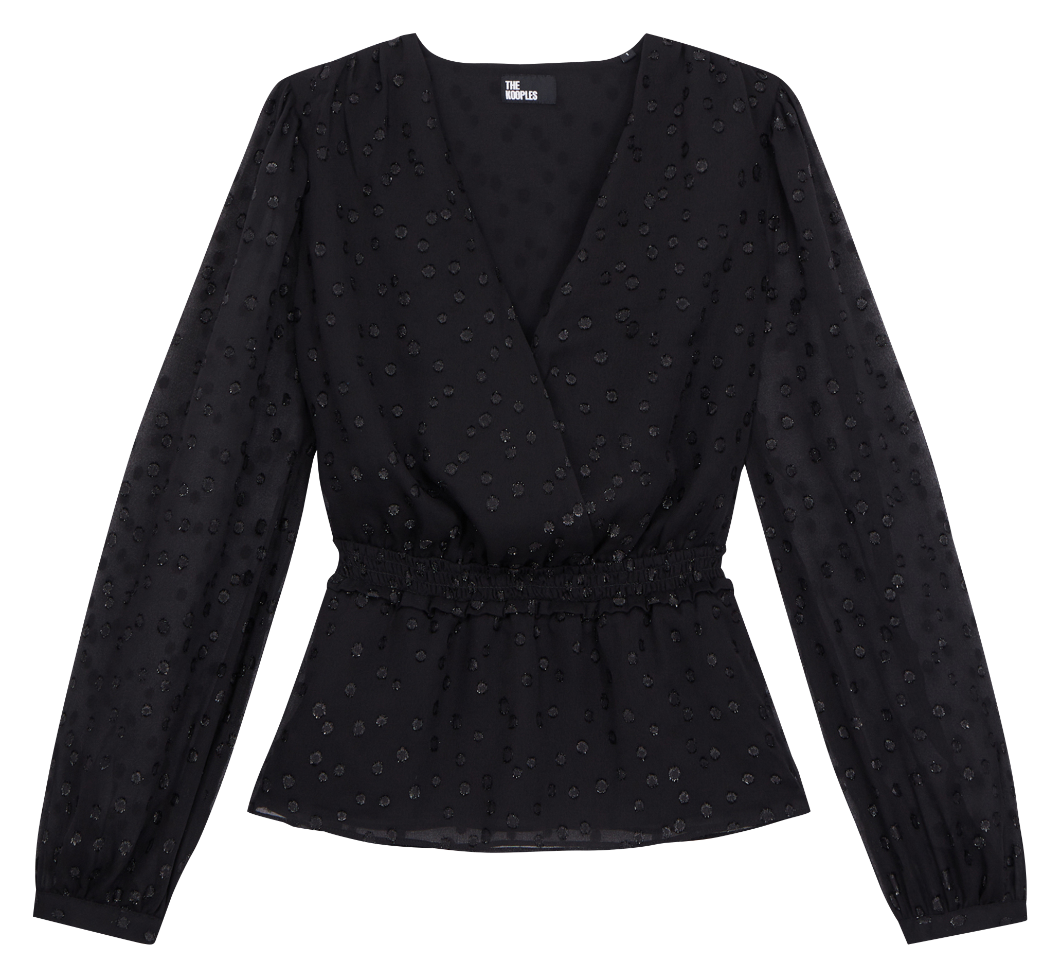 V-neck wrap top THE KOOPLES Black