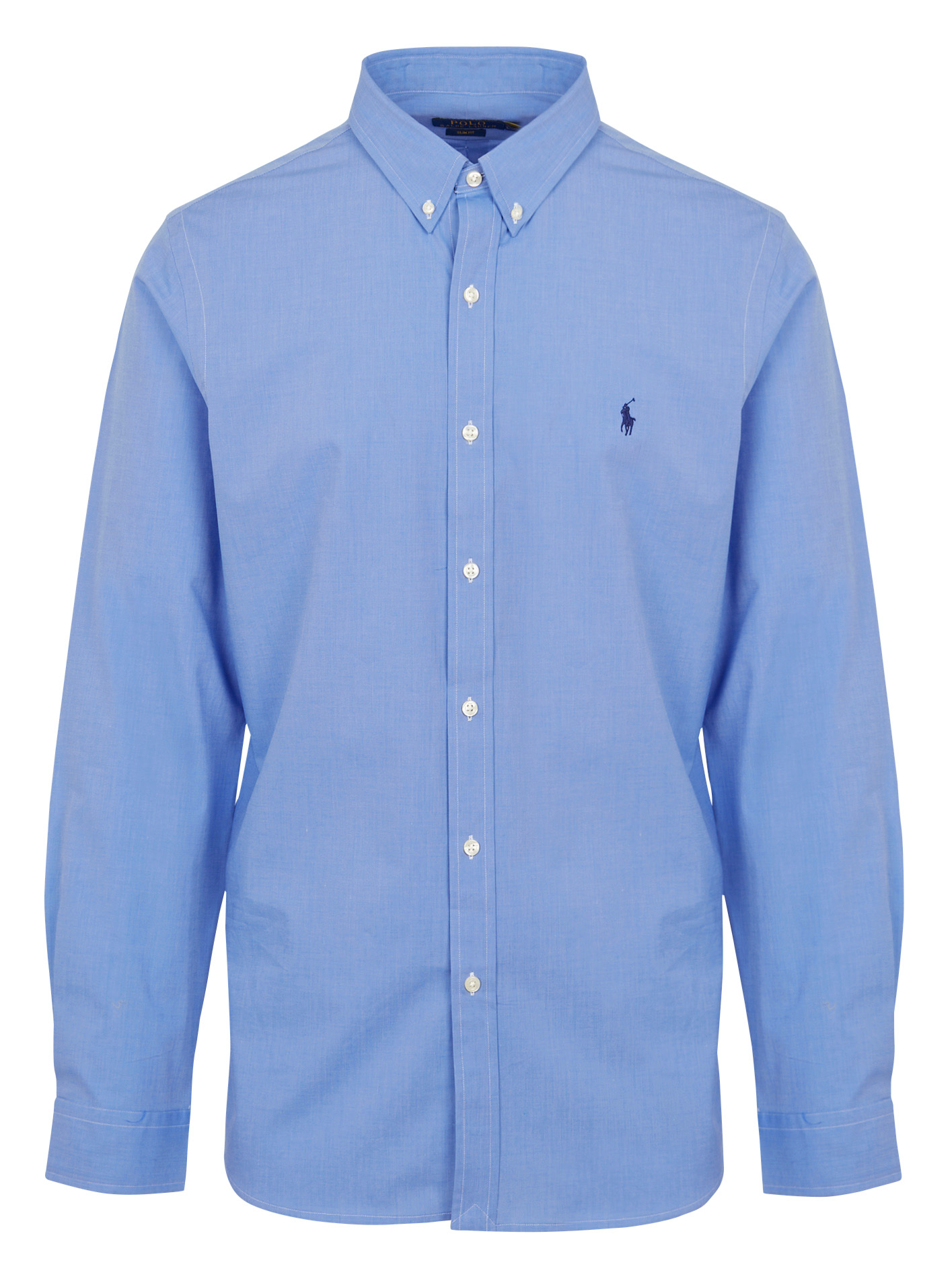 Cotton-blend shirt with button-down collar POLO RALPH LAUREN Blue