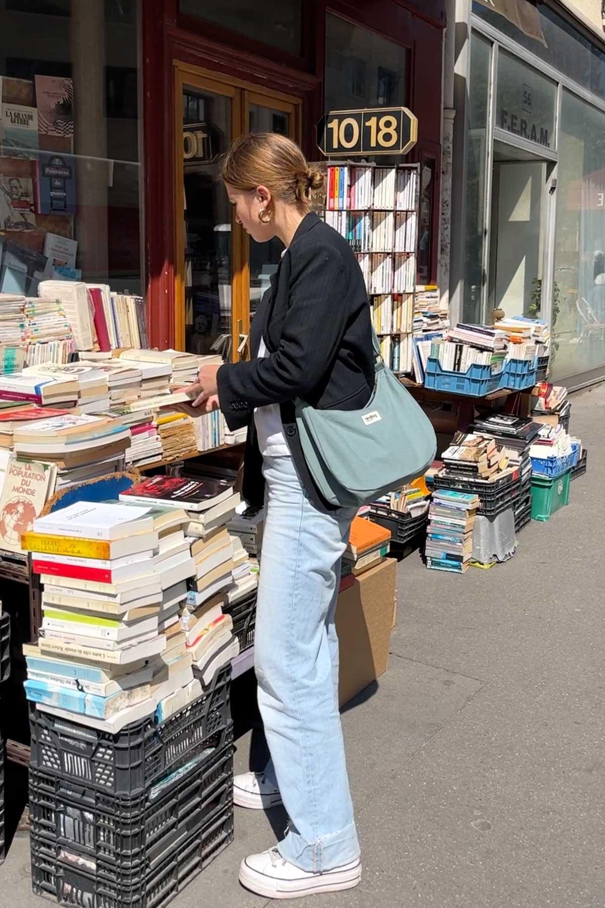 Cotton handbag Green