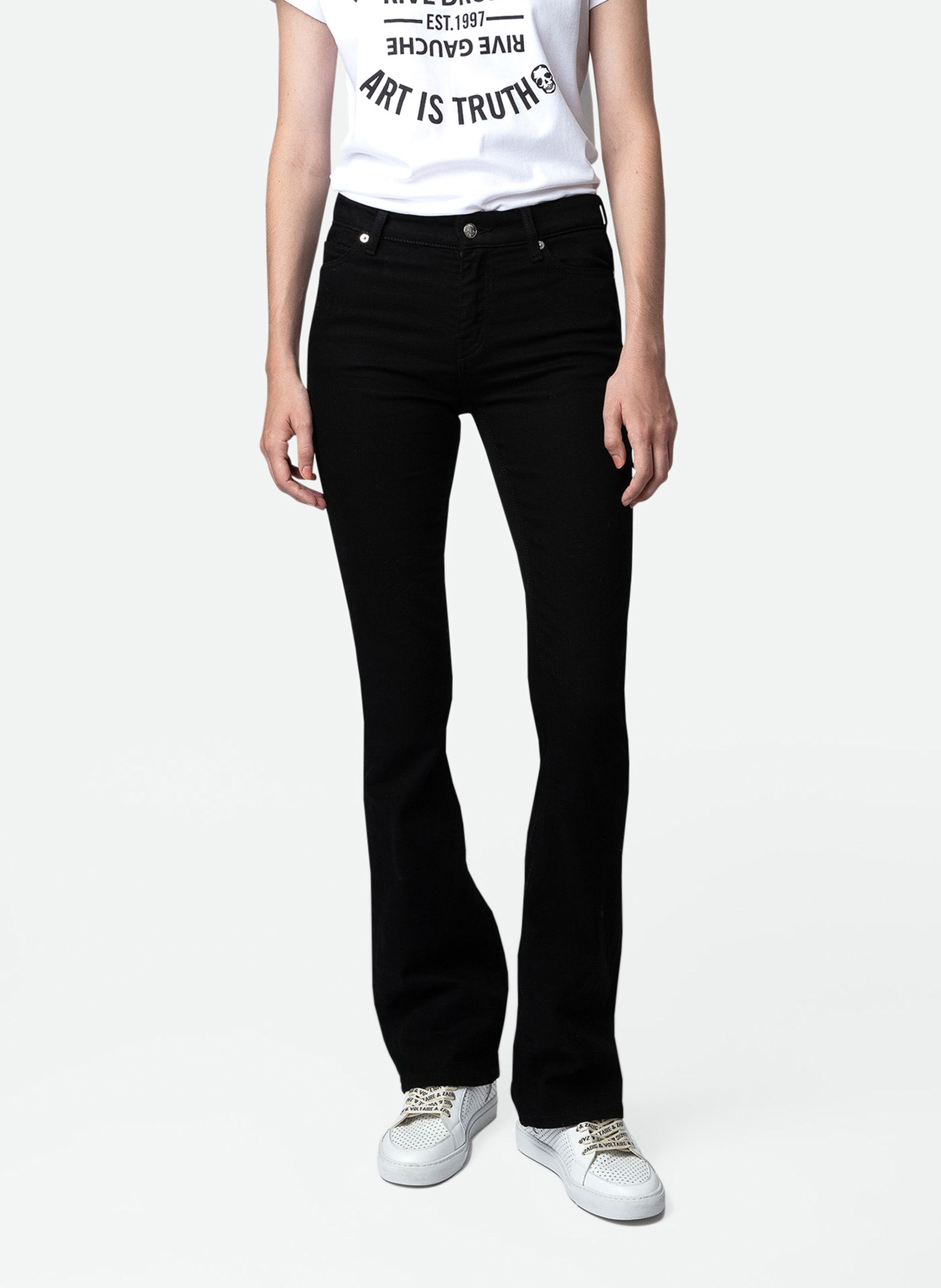 Ausgestellte Jeans aus Baumwolle ZADIG&VOLTAIRE Schwarz