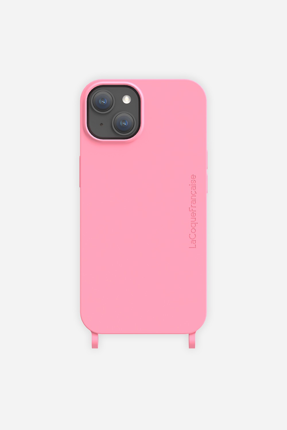 Soft touch phone case with rings for iPhone 15 Plus LA COQUE FRANCAISE Pink