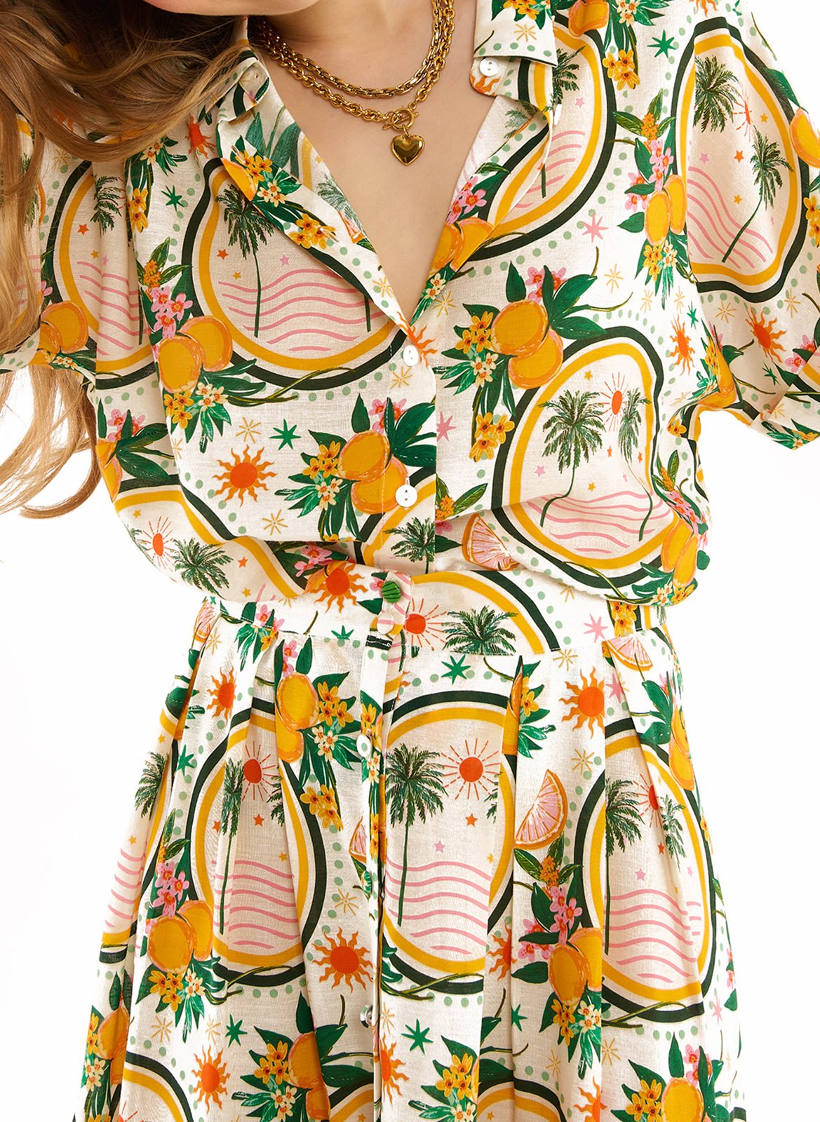 Chemise col classique WILD Yellow