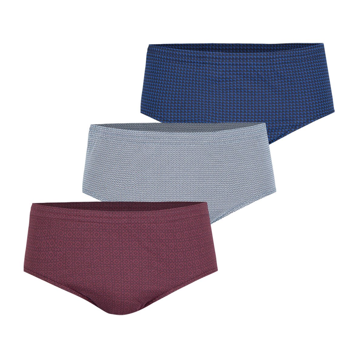 Pack of 3 high-waisted closed men's fancy briefs by Eminence EMINENCE Blue