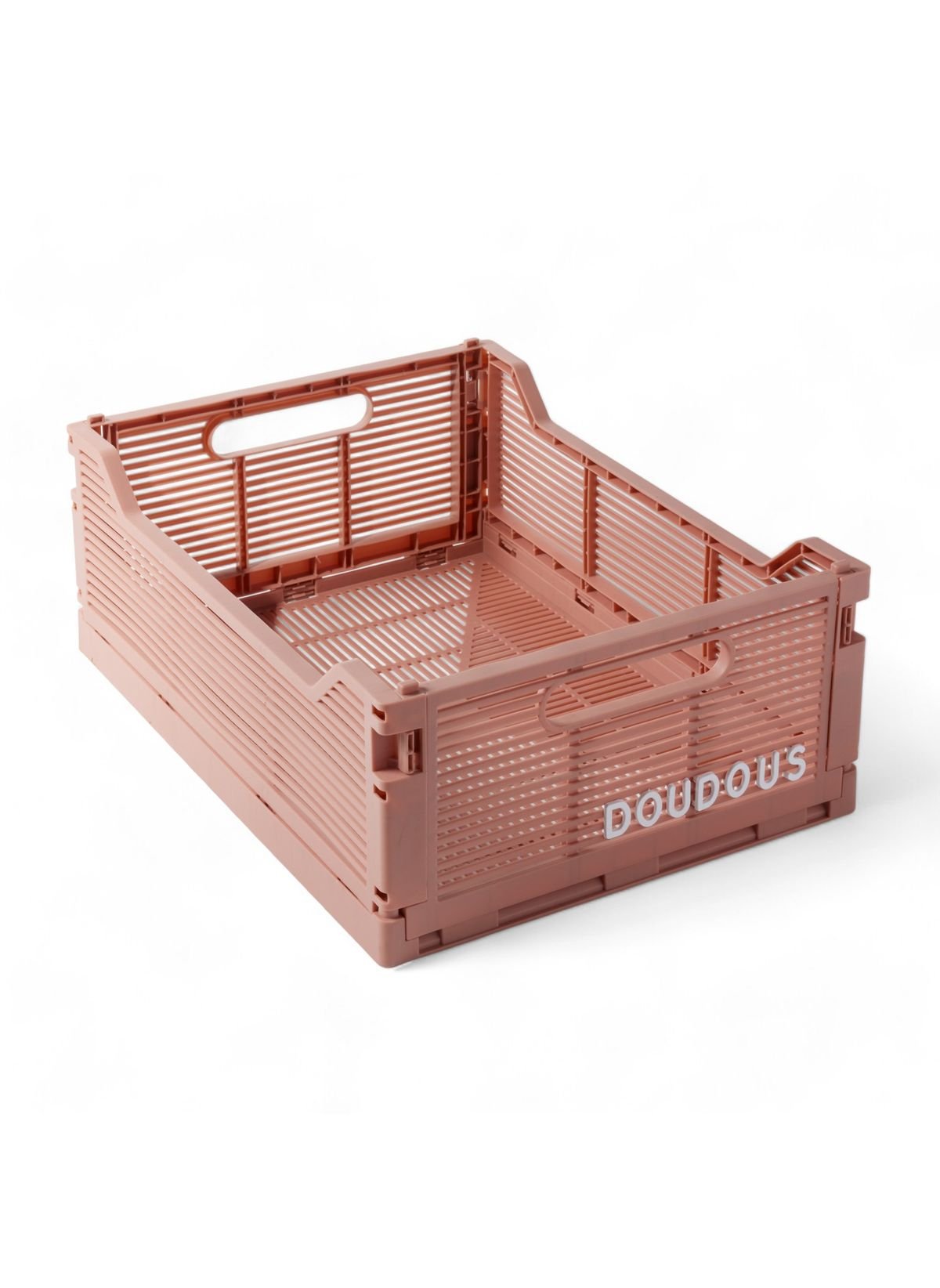 Folding plastic crate FACTORY Pink